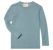 Engel Natur - Wol/Zijde Kinder Shirt Lange Mouw - Bergblauw