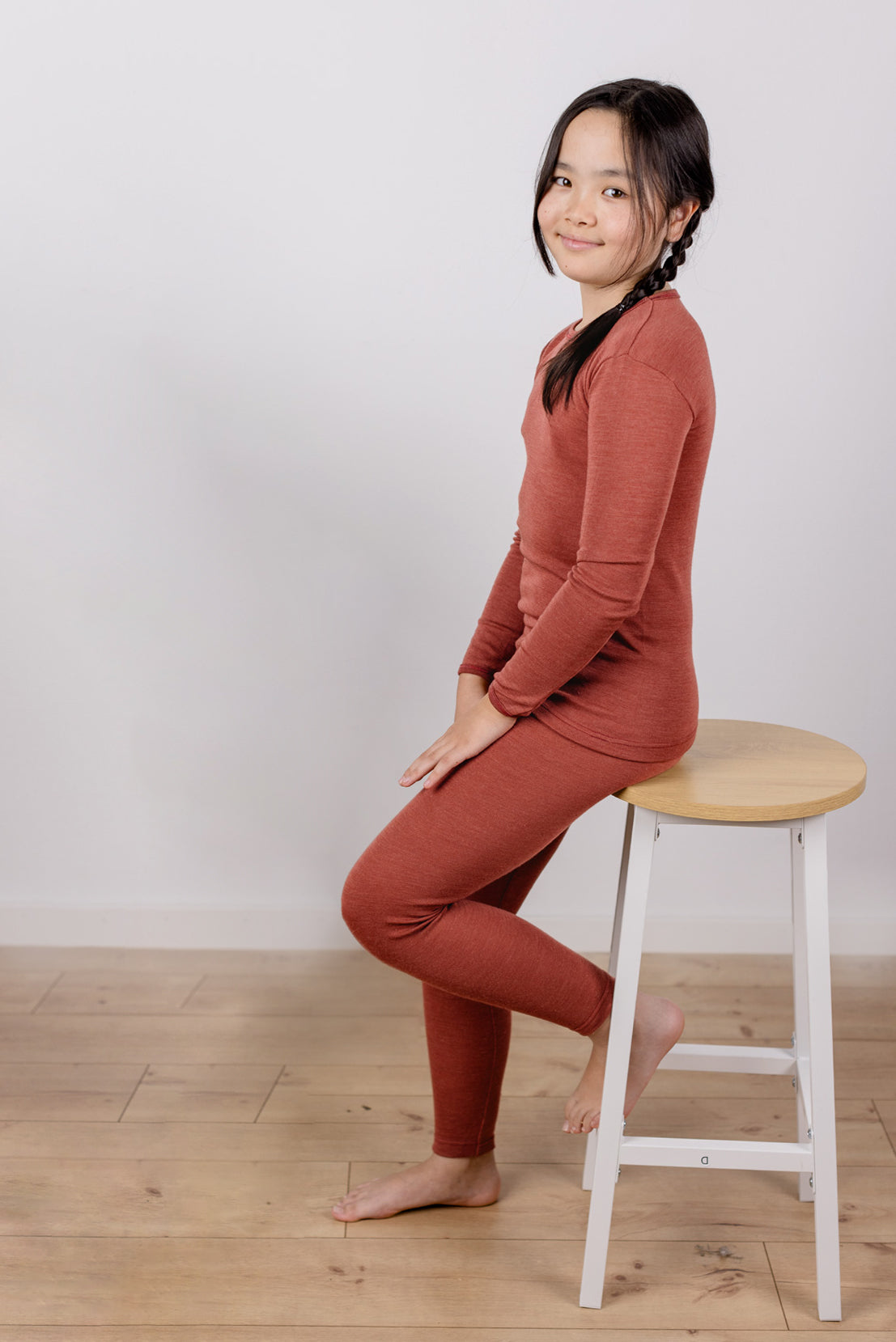 Engel Natur - Wol/Zijde Kinder Shirt Lange Mouw - Koper