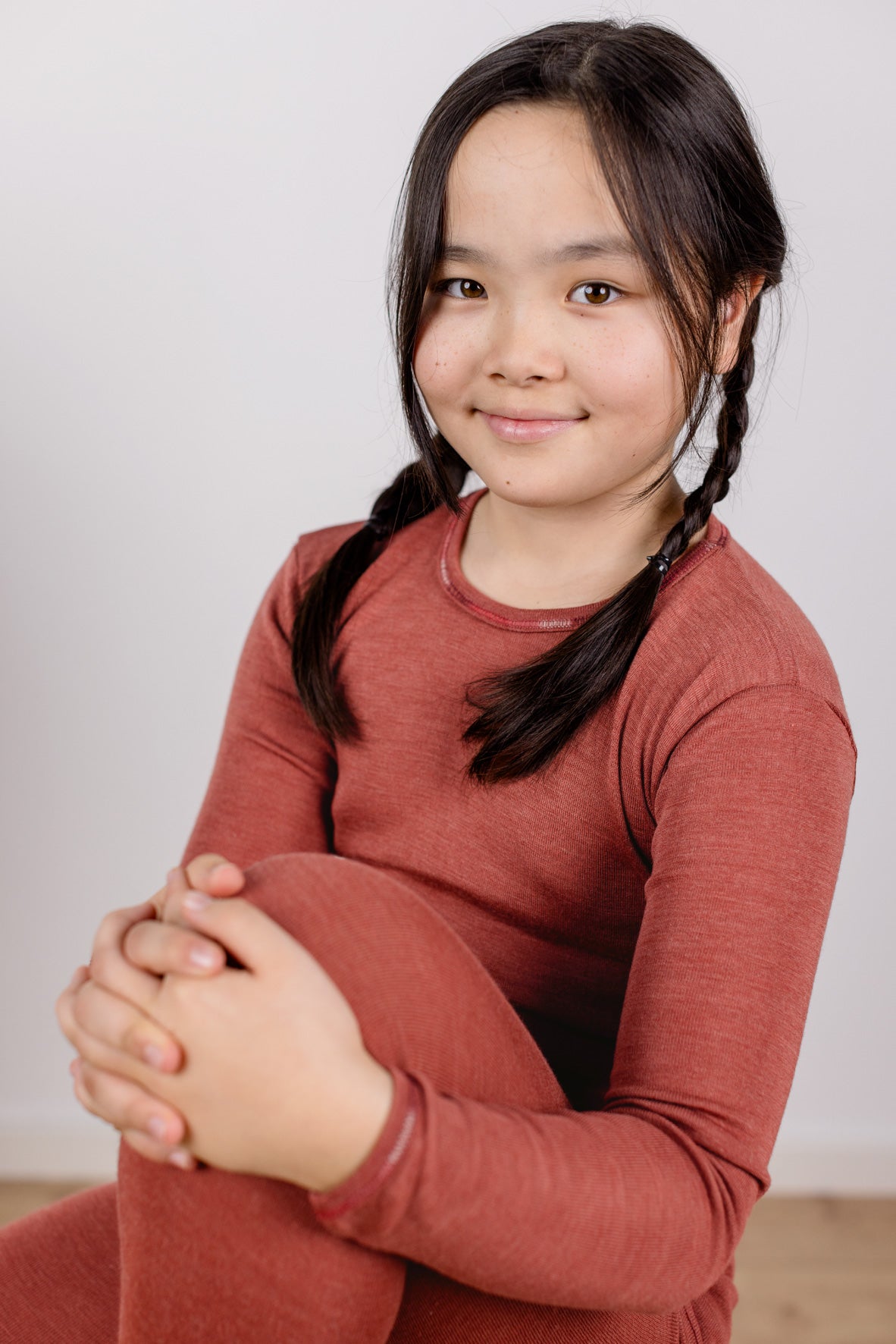 Engel Natur - Wol/Zijde Kinder Shirt Lange Mouw - Koper