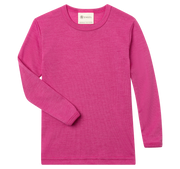 Engel Natur - Wol/Zijde Kinder Shirt Lange Mouw - Framboos