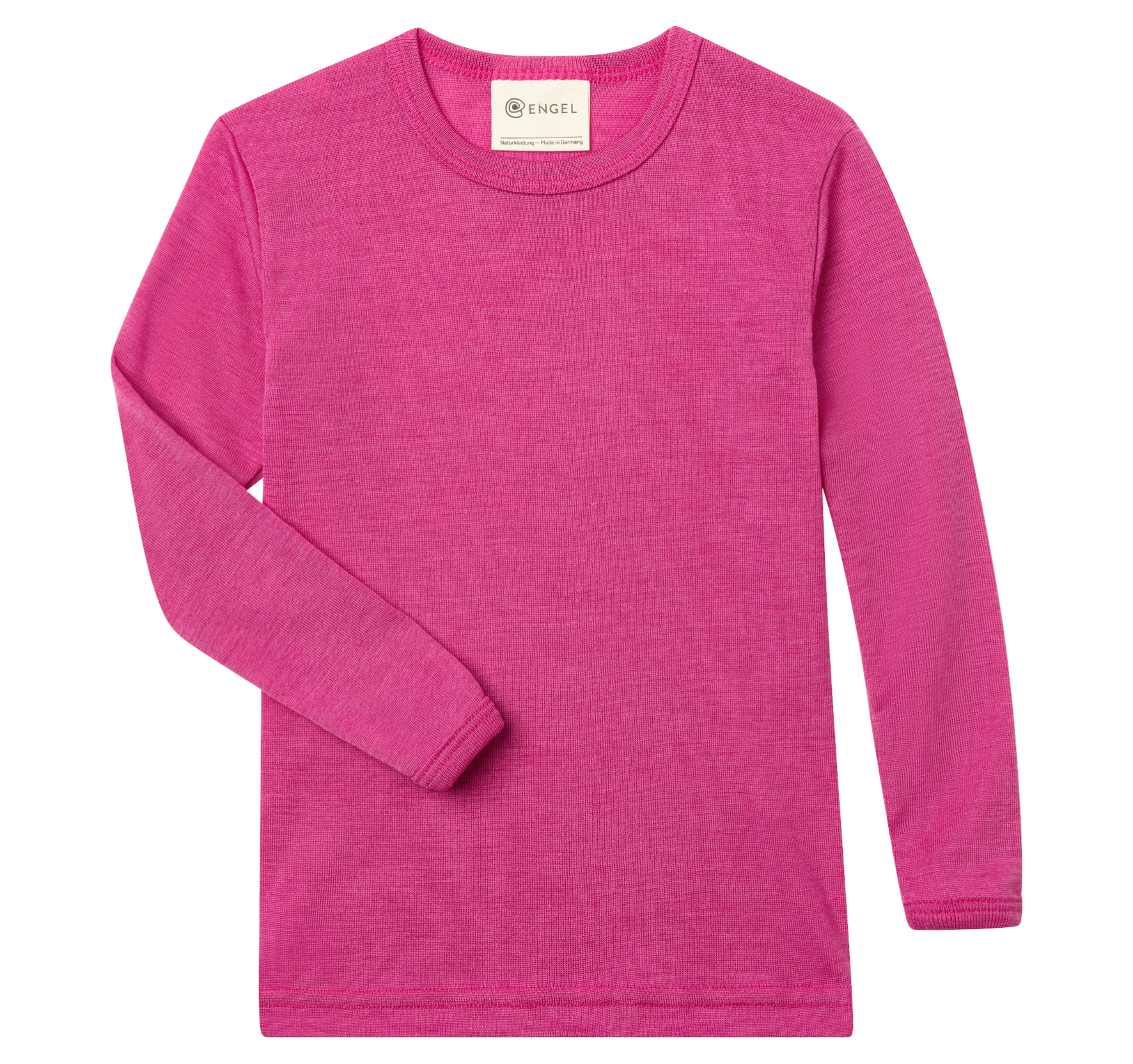 Engel Natur - Wol/Zijde Kinder Shirt Lange Mouw - Framboos