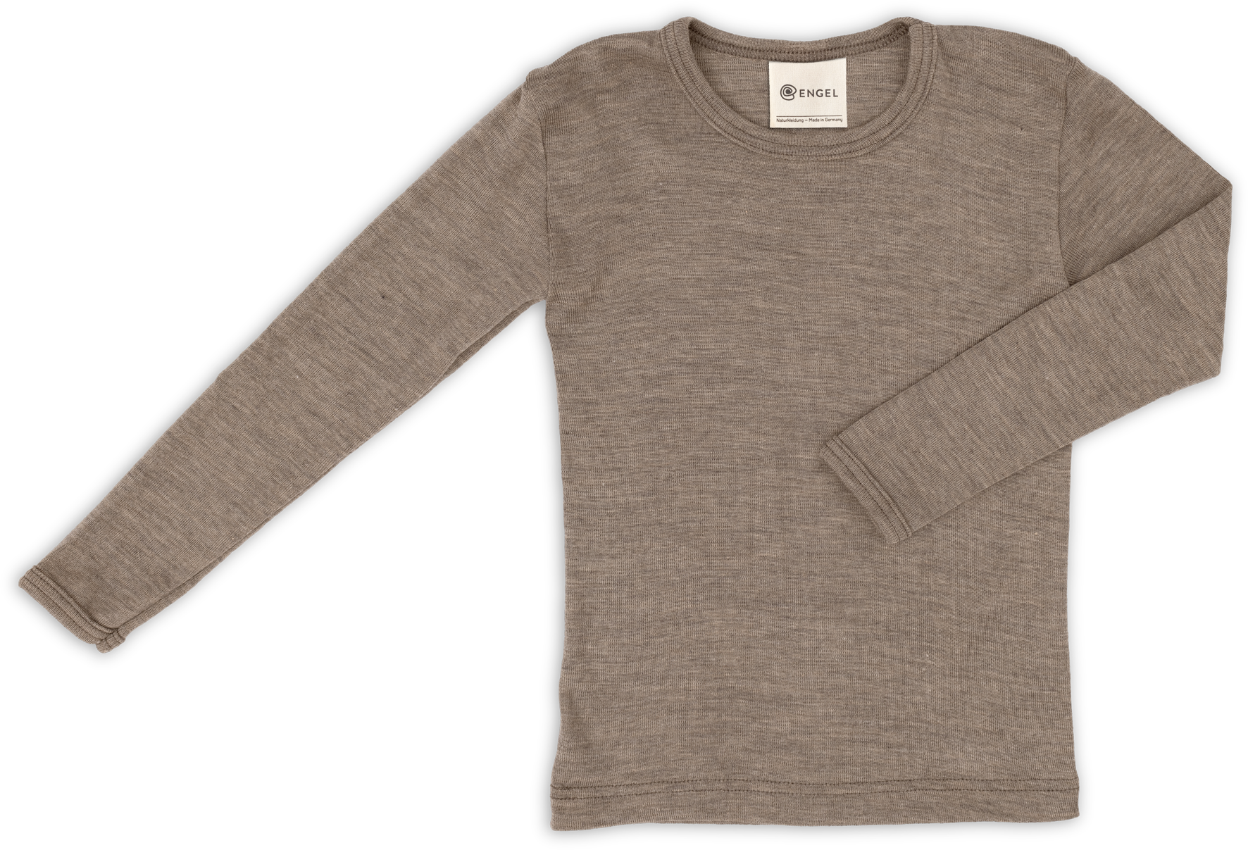 Engel Natur - Wol/Zijde Kinder Shirt Lange Mouw - Walnoot