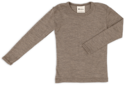 Engel Natur - Wol/Zijde Kinder Shirt Lange Mouw - Walnoot
