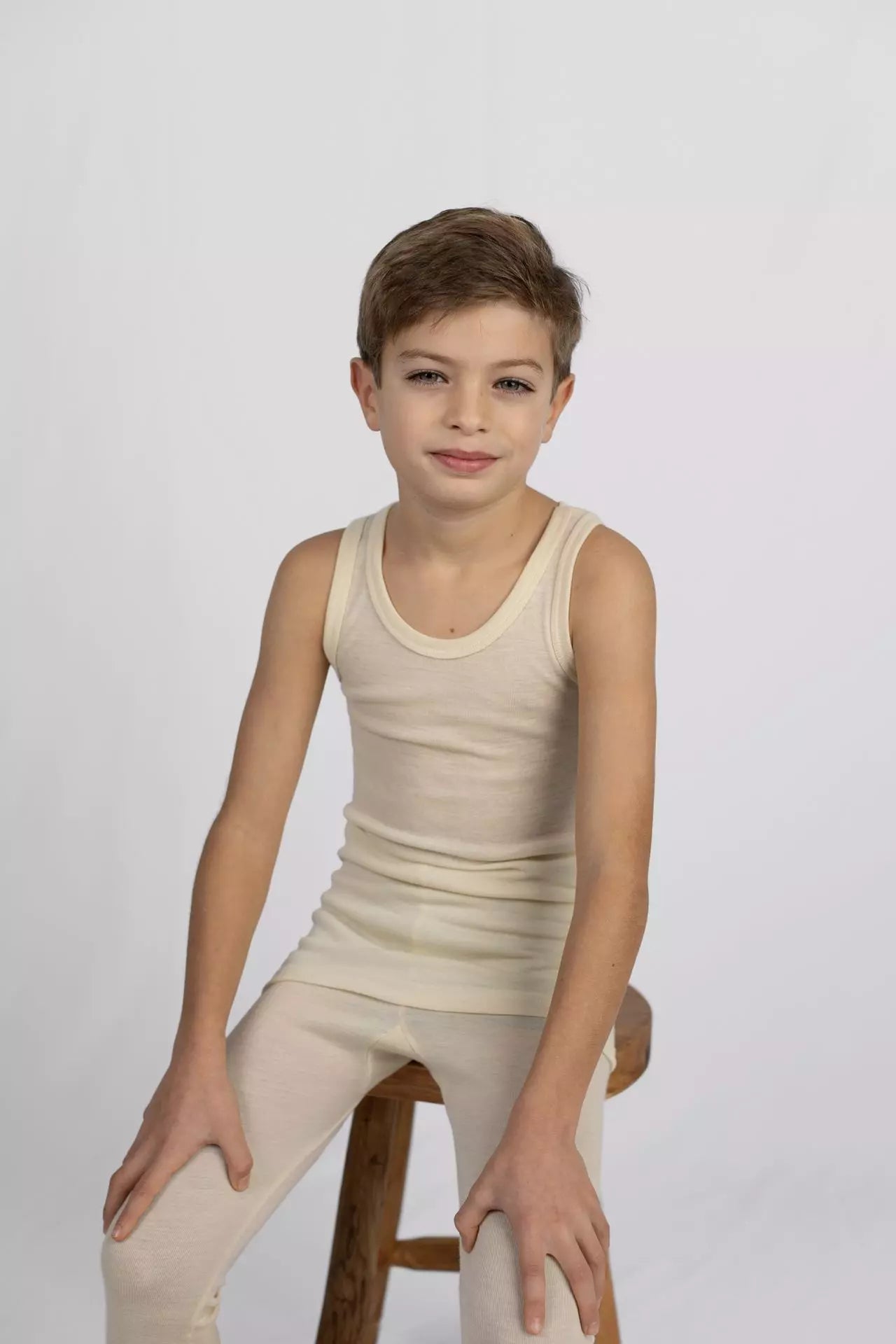 Engel-Natur - wol/zijde kinderhemd naturel (maat 92-176)