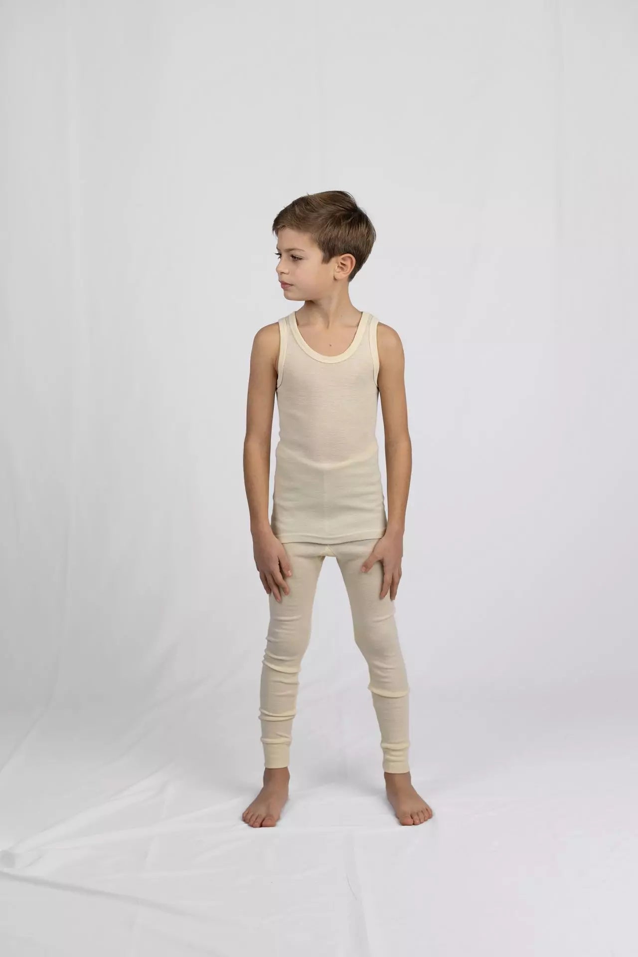 Engel-Natur - wol/zijde kinderhemd naturel (maat 92-176)