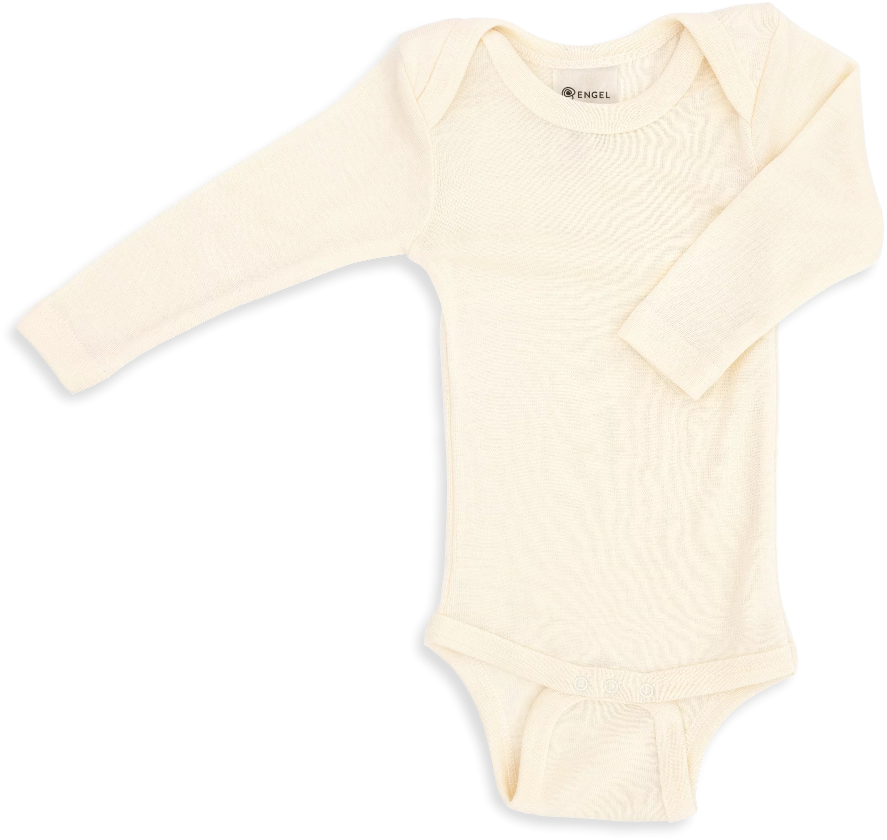 Engel Natur - wol/zijde lange mouw romper - Naturel