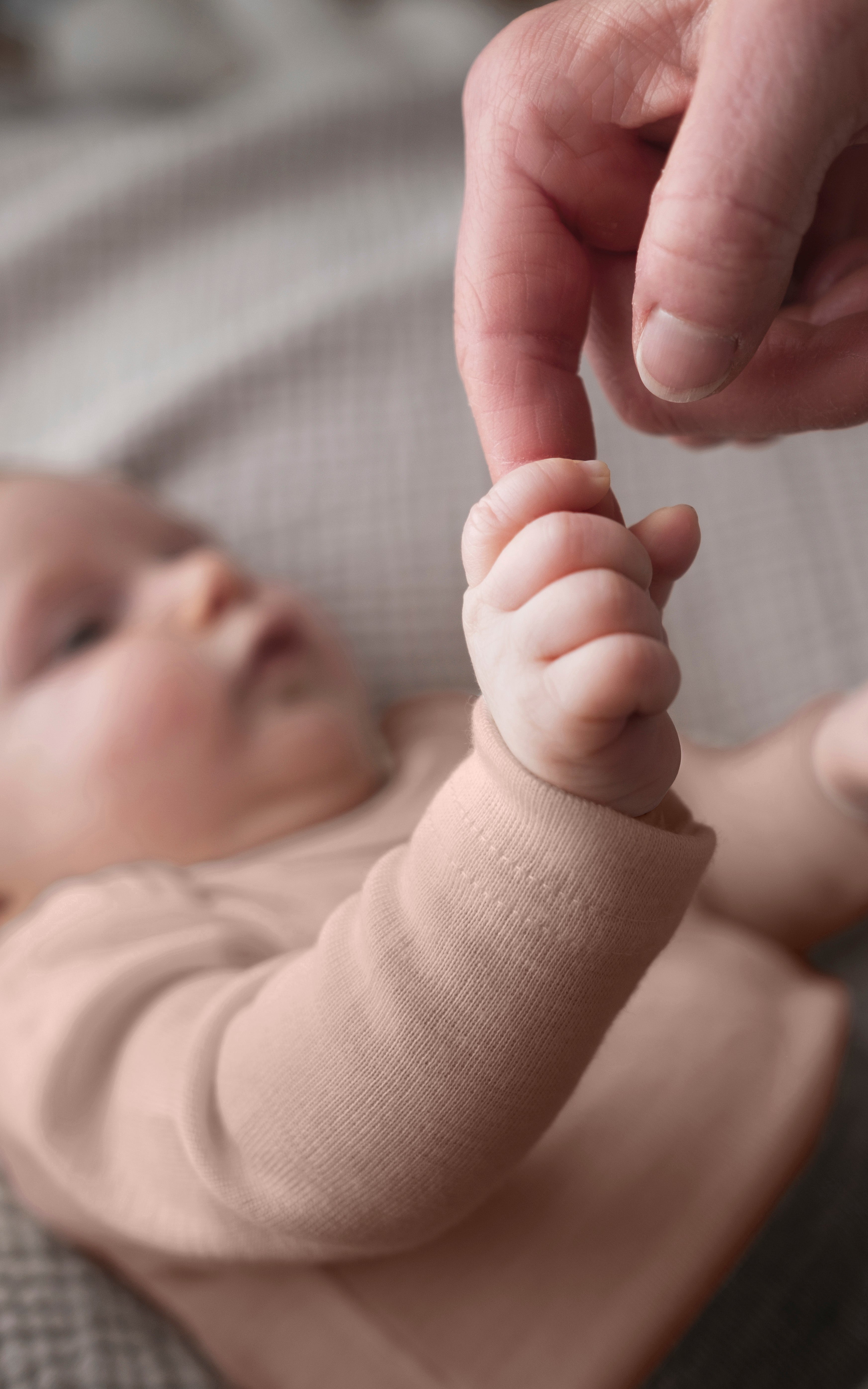 Engel Natur - Wol/Zijde Baby Romper Lange Mouw met Drukknopen - Oudroze