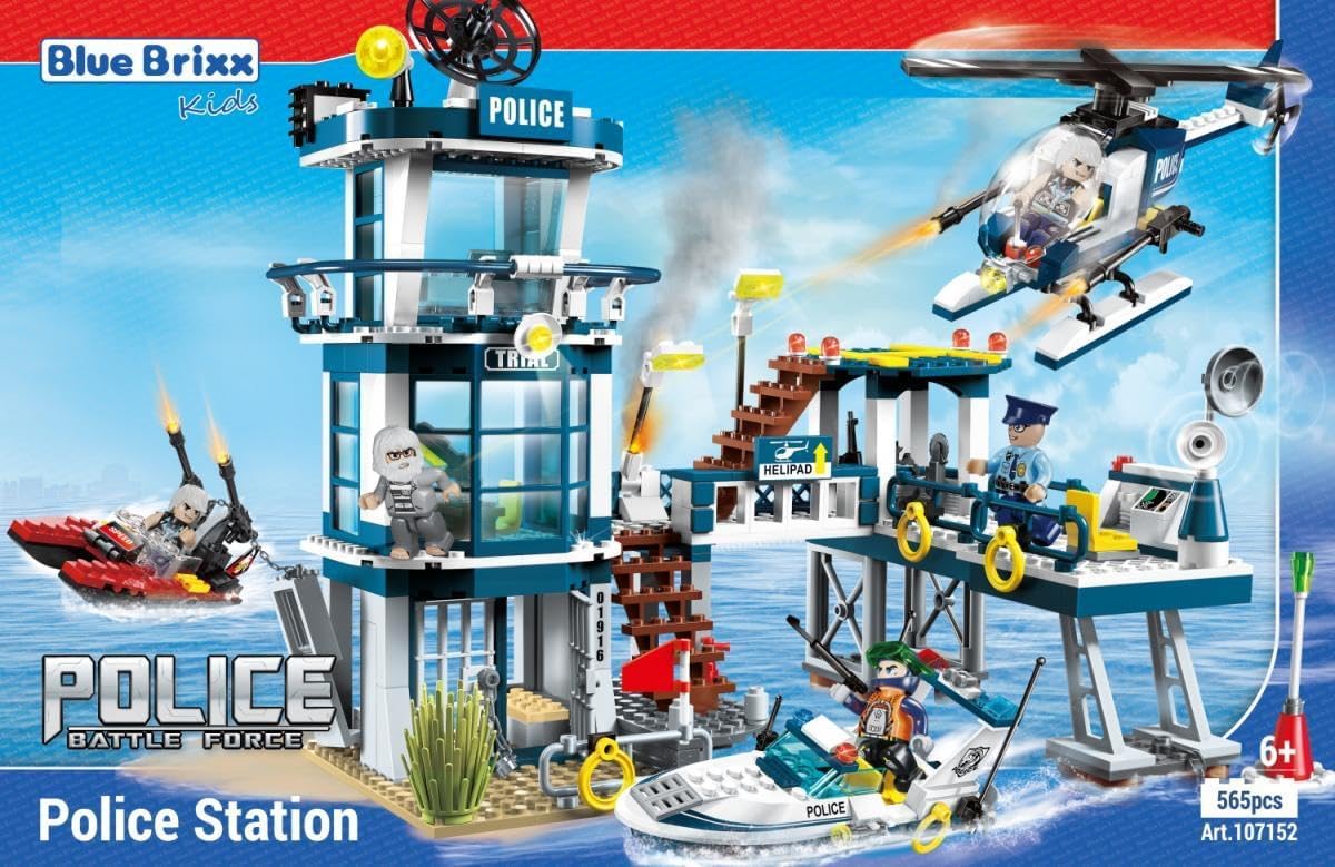 BlueBrixx - Politiebureau (565 bouwstenen) 6+ jaar - bouwset