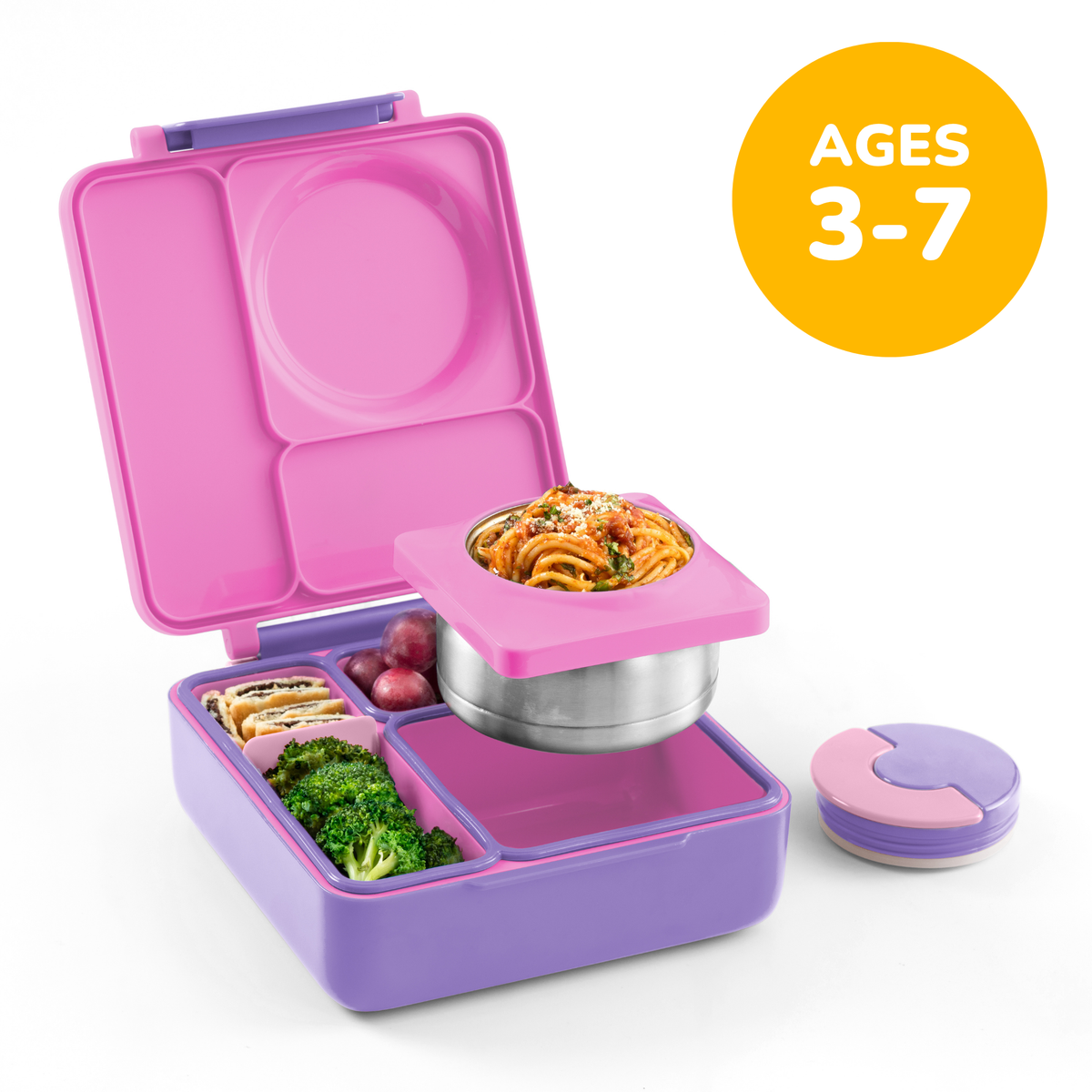 OmieBox lunchbox met thermos in de kleur Unicorn Pink