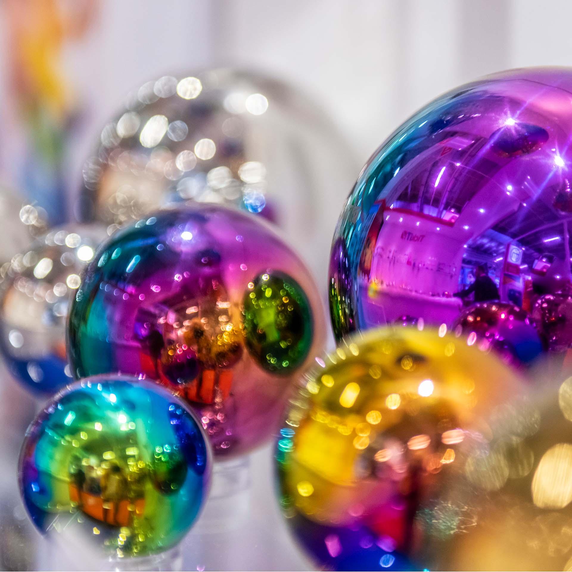 TickiT - gekleurde spiegelballen - 4 stuks