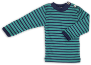 Engel Natur - Wol/Zijde Baby Shirt Lange Mouw - IJsvogelblauw/Marine