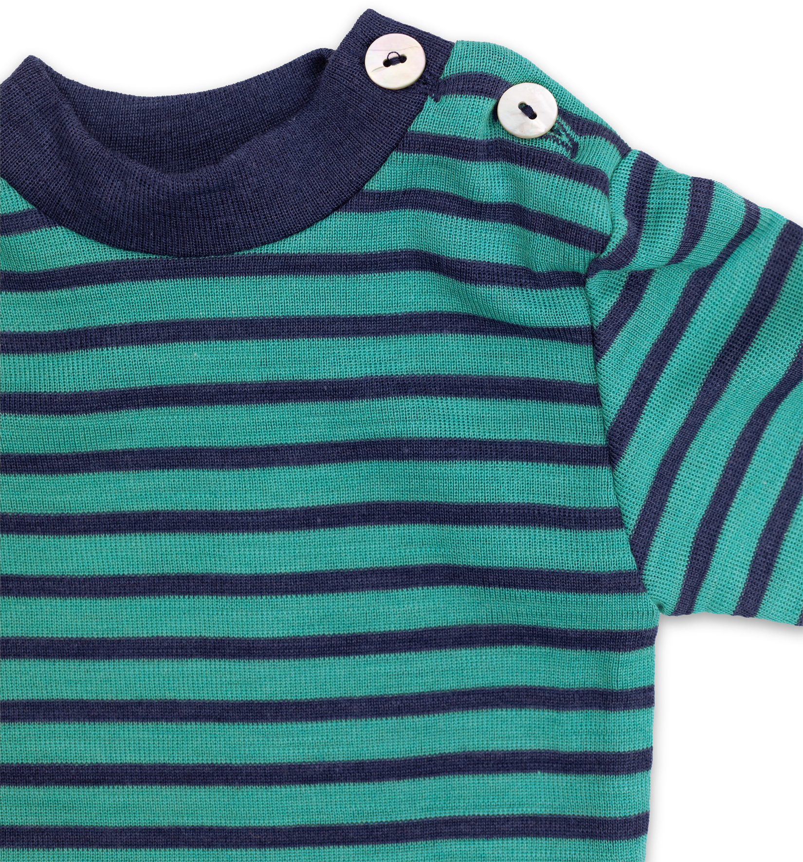 Engel Natur - Wol/Zijde Baby Shirt Lange Mouw - IJsvogelblauw/Marine