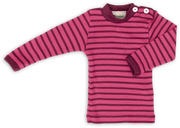Engel Natur - Wol/Zijde Baby Shirt Lange Mouw - Framboos/Orchidee