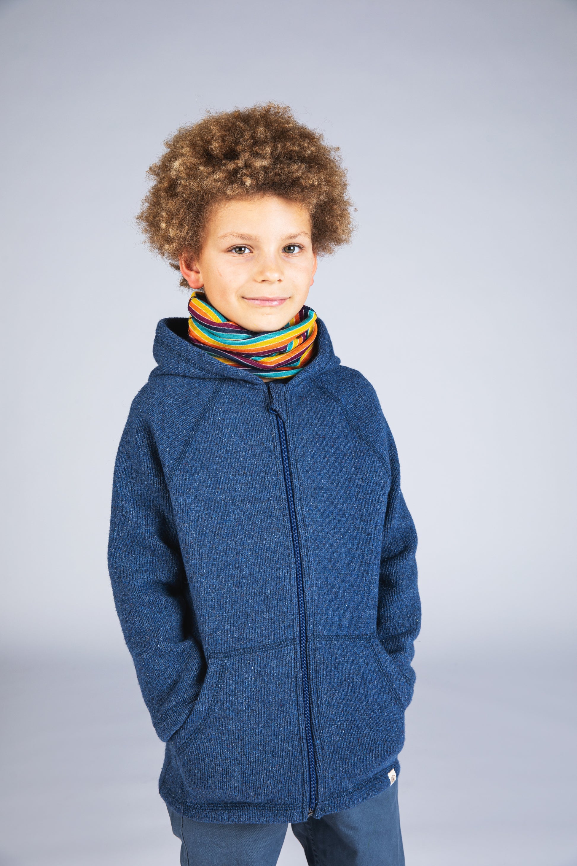 Engel Natur - Wol/Zijde Kinder Loopsjaal - Multicolour