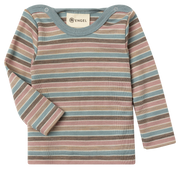 Engel Natur - Wol/Zijde Baby Shirt Lange Mouw met Drukknopen - Pastel