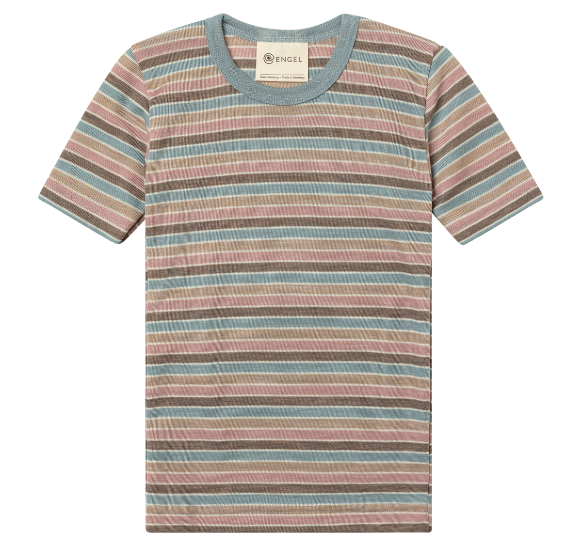 Engel Natur - Wol/Zijde Kinder Shirt Korte Mouw - Pastel
