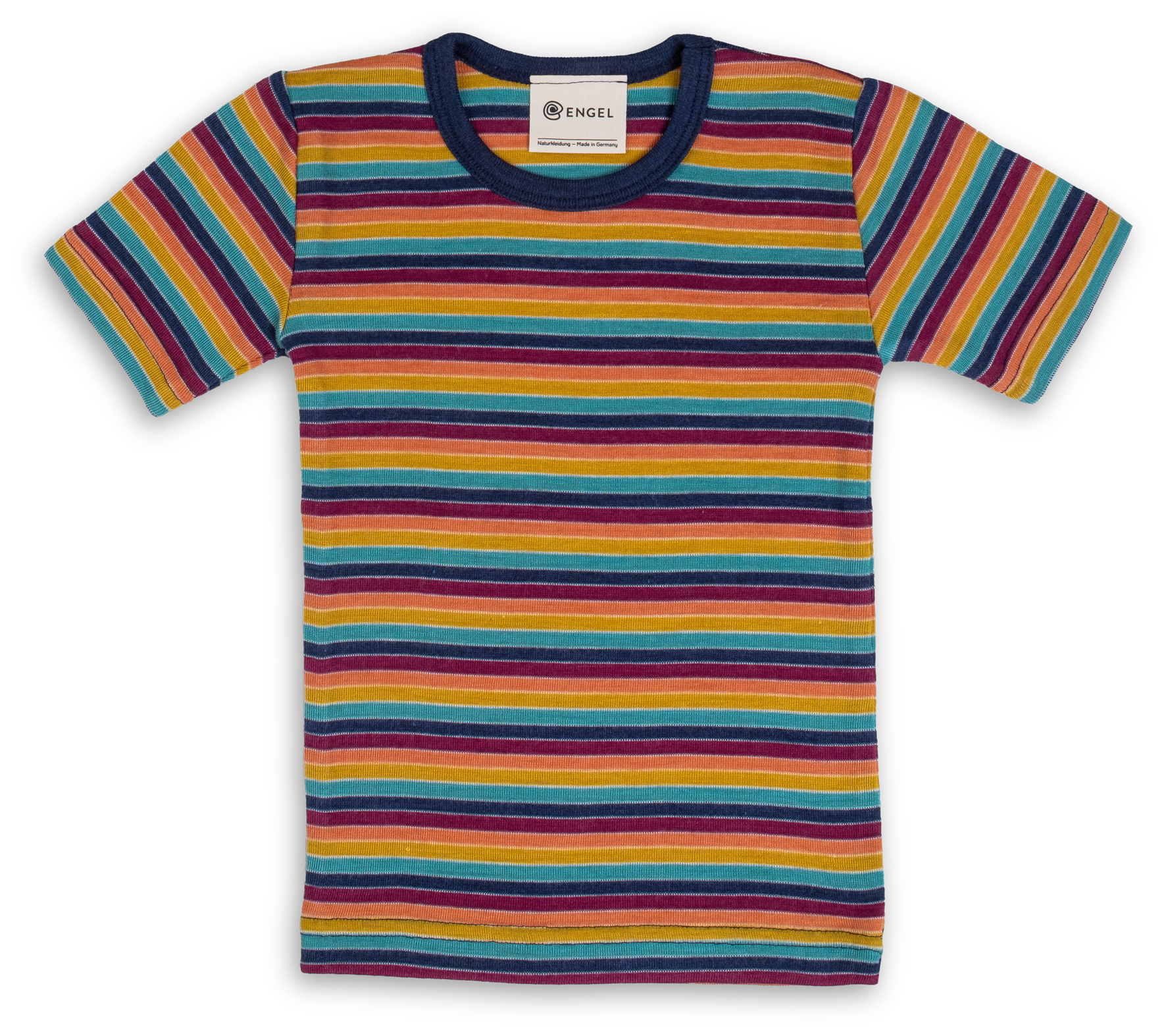 Engel Natur - Wol/Zijde Kinder Shirt Korte Mouw - Multicolour