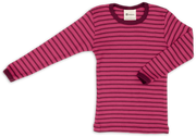 Engel Natur - Wol/Zijde Kinder Shirt Lange Mouw - Framboos/Orchidee