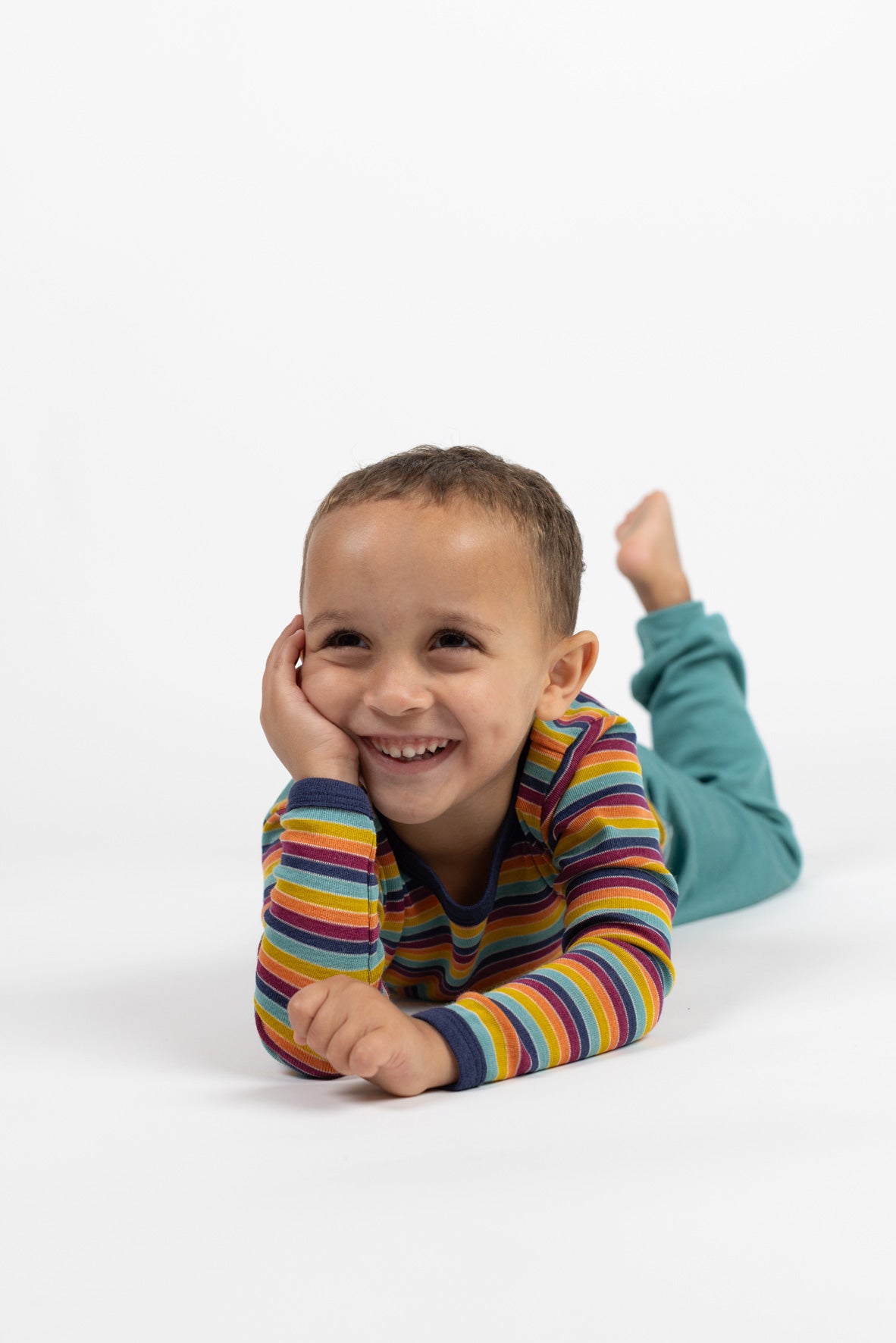 Engel Natur - Wol/Zijde Kinder Shirt Lange Mouw - Multicolour
