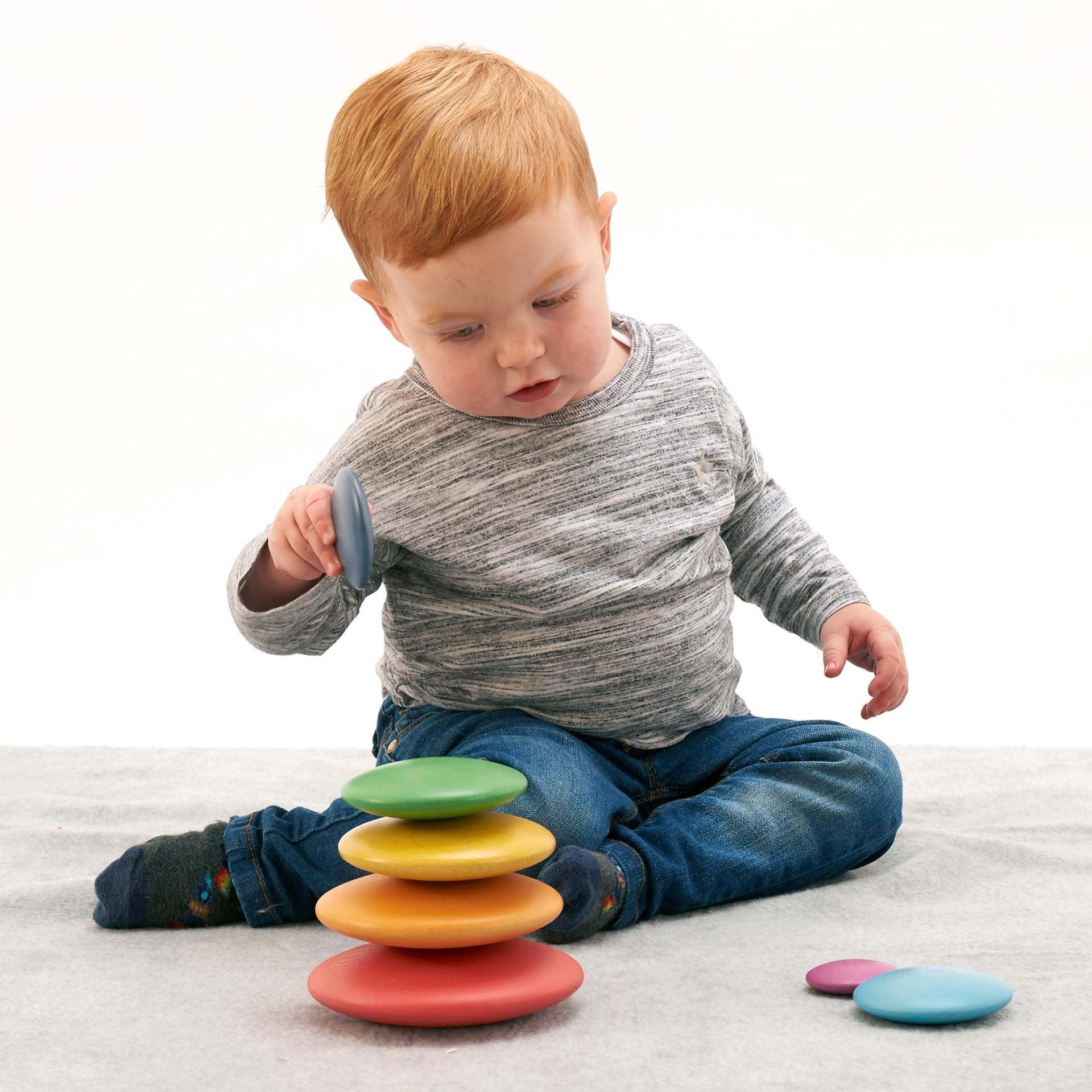 TickiT - Regenboog Houten Knopen