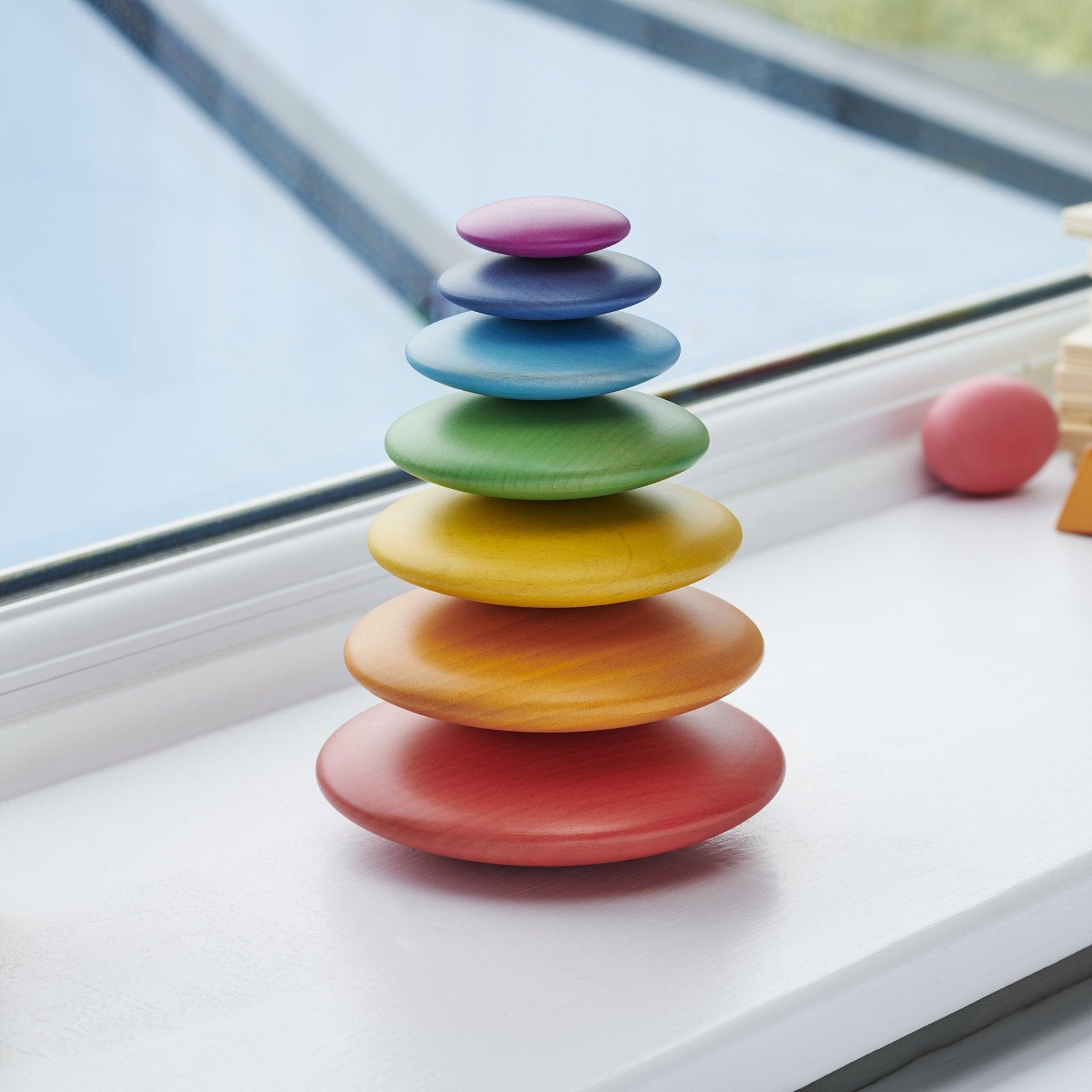 TickiT - Regenboog Houten Knopen