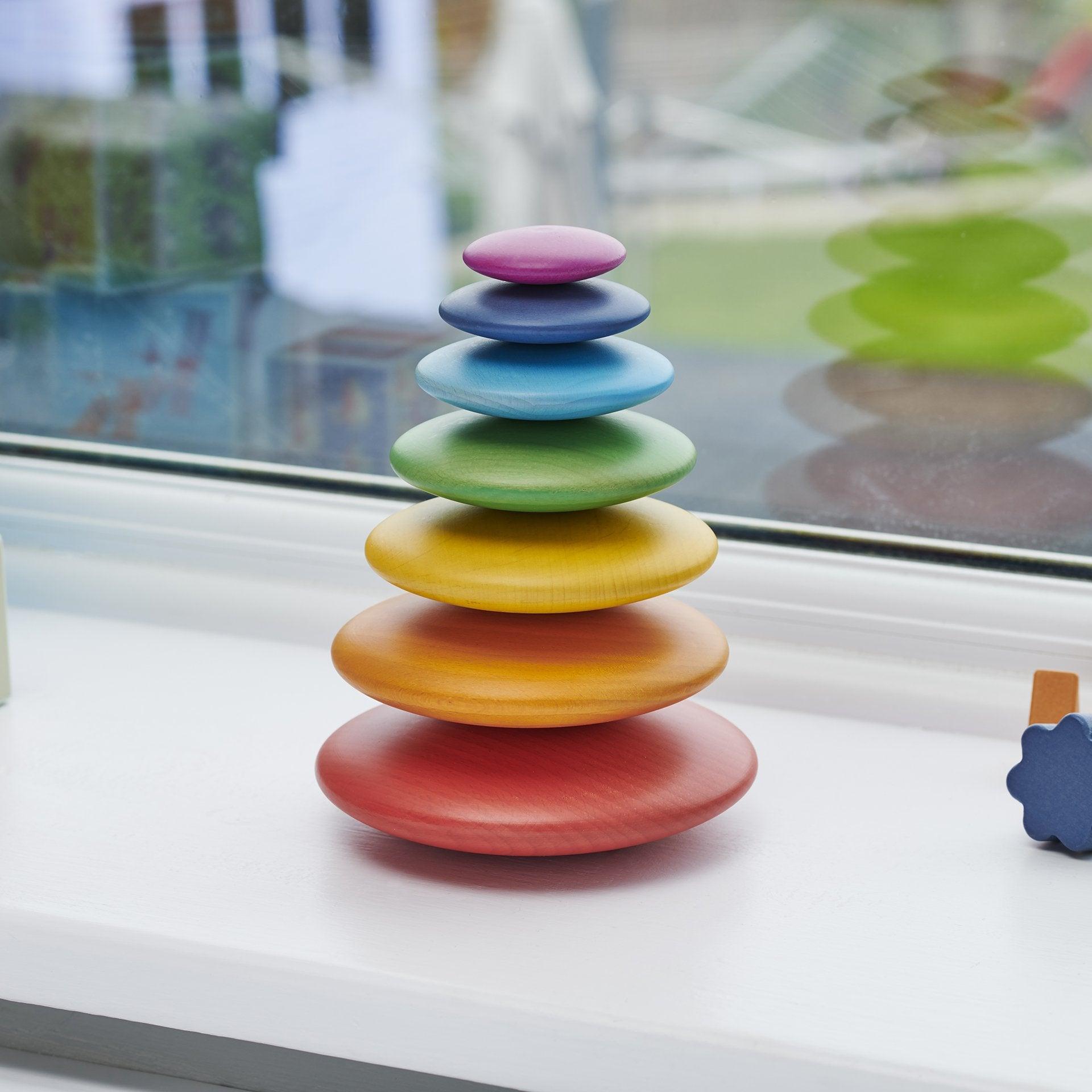 TickiT - Regenboog Houten Knopen