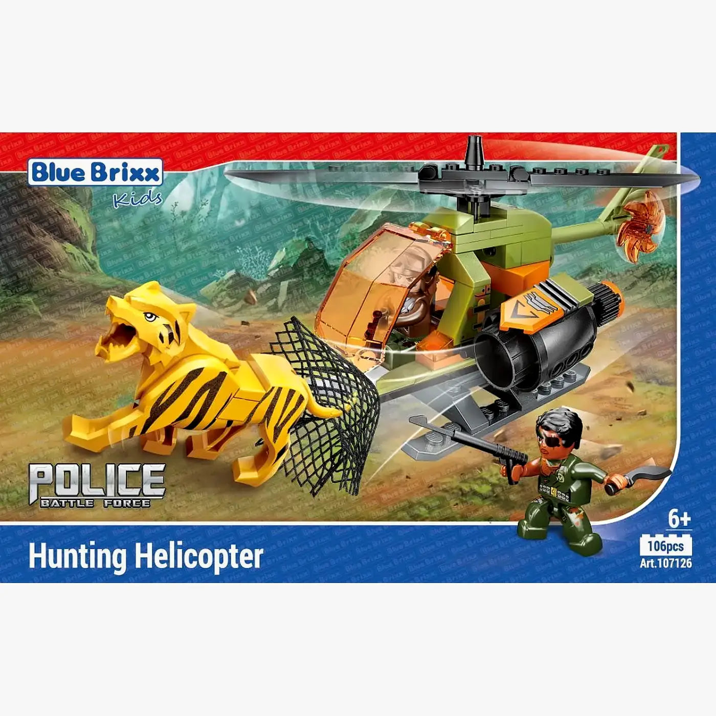 BlueBrixx - Bospolitie Jachthelicopter (106 bouwstenen) 6+ jaar - bouwset