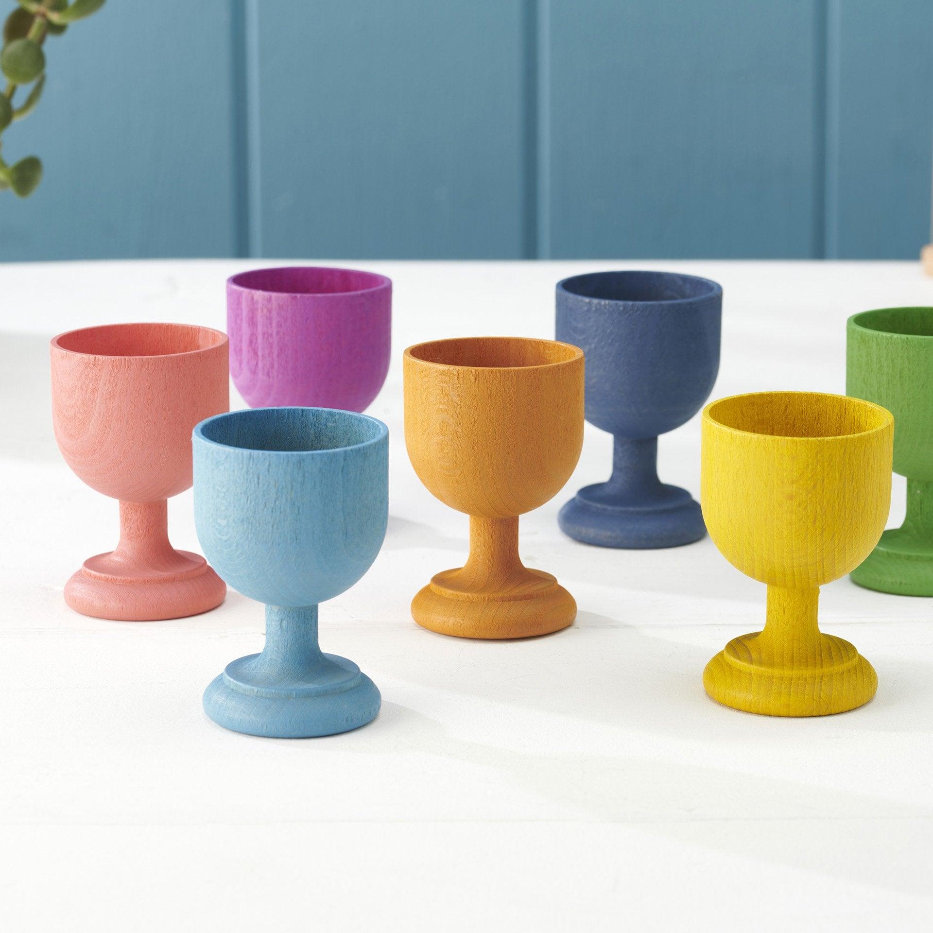 TickiT - Regenboog Houten Eierdopjes