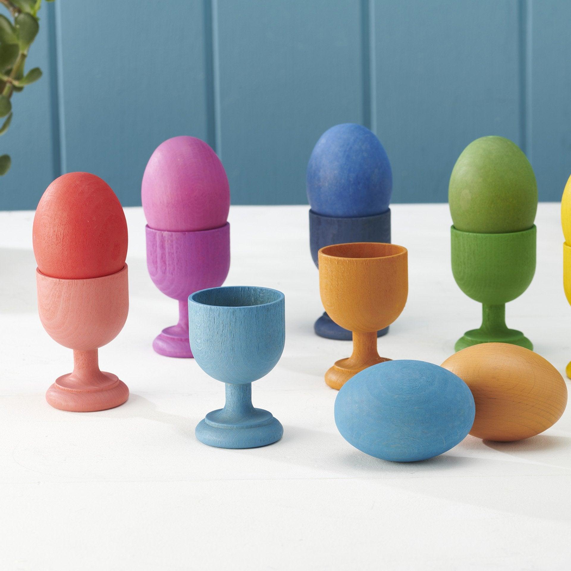TickiT - Regenboog Houten Eierdopjes