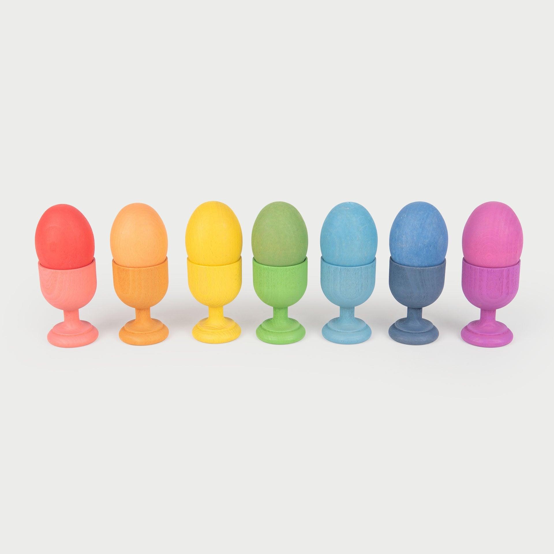 TickiT - Regenboog Houten Eierdopjes