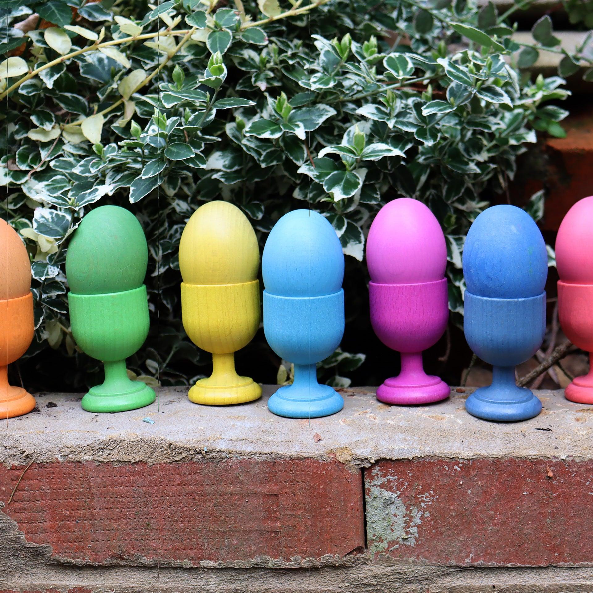 TickiT - Regenboog Houten Eierdopjes
