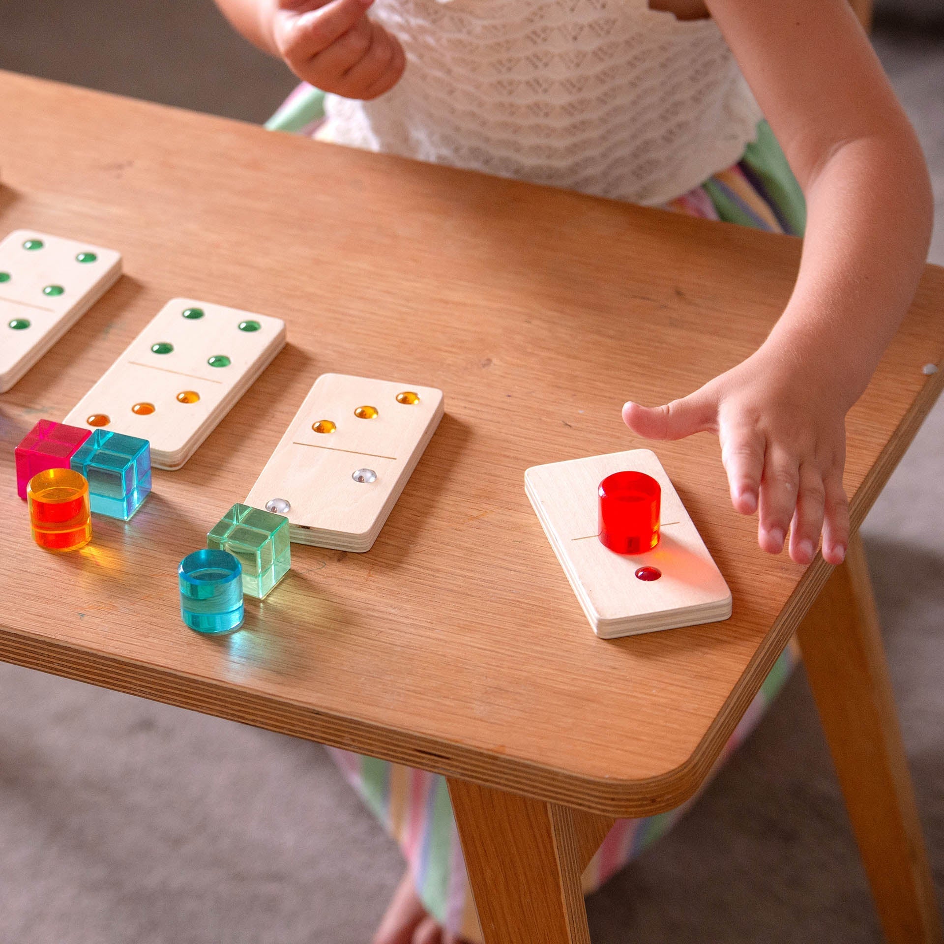 TickiT - Houten Edelsteen Domino (28 stuks)