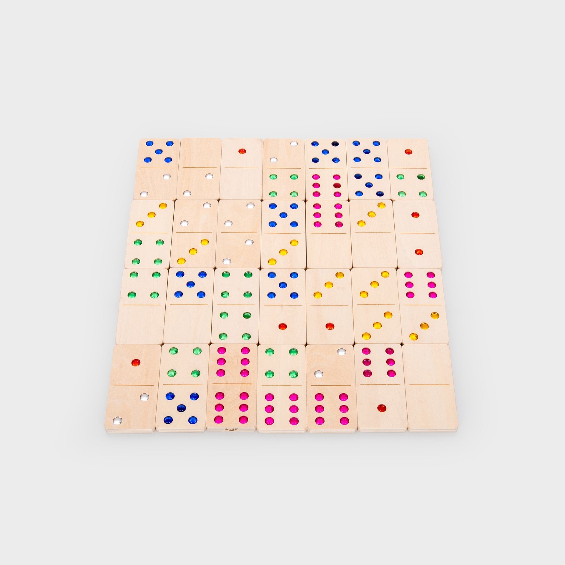 TickiT - Houten Edelsteen Domino (28 stuks)