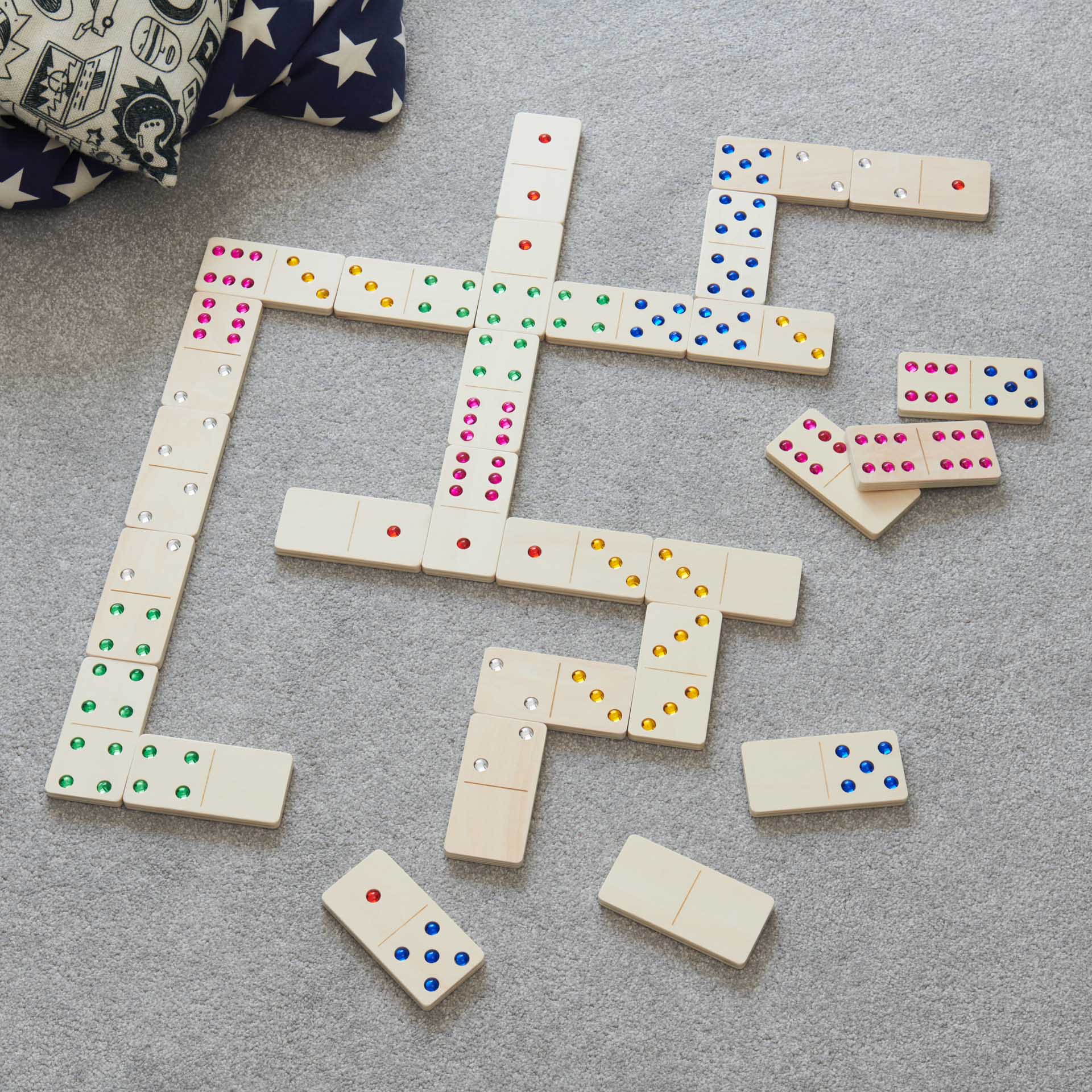 TickiT - Houten Edelsteen Domino (28 stuks)