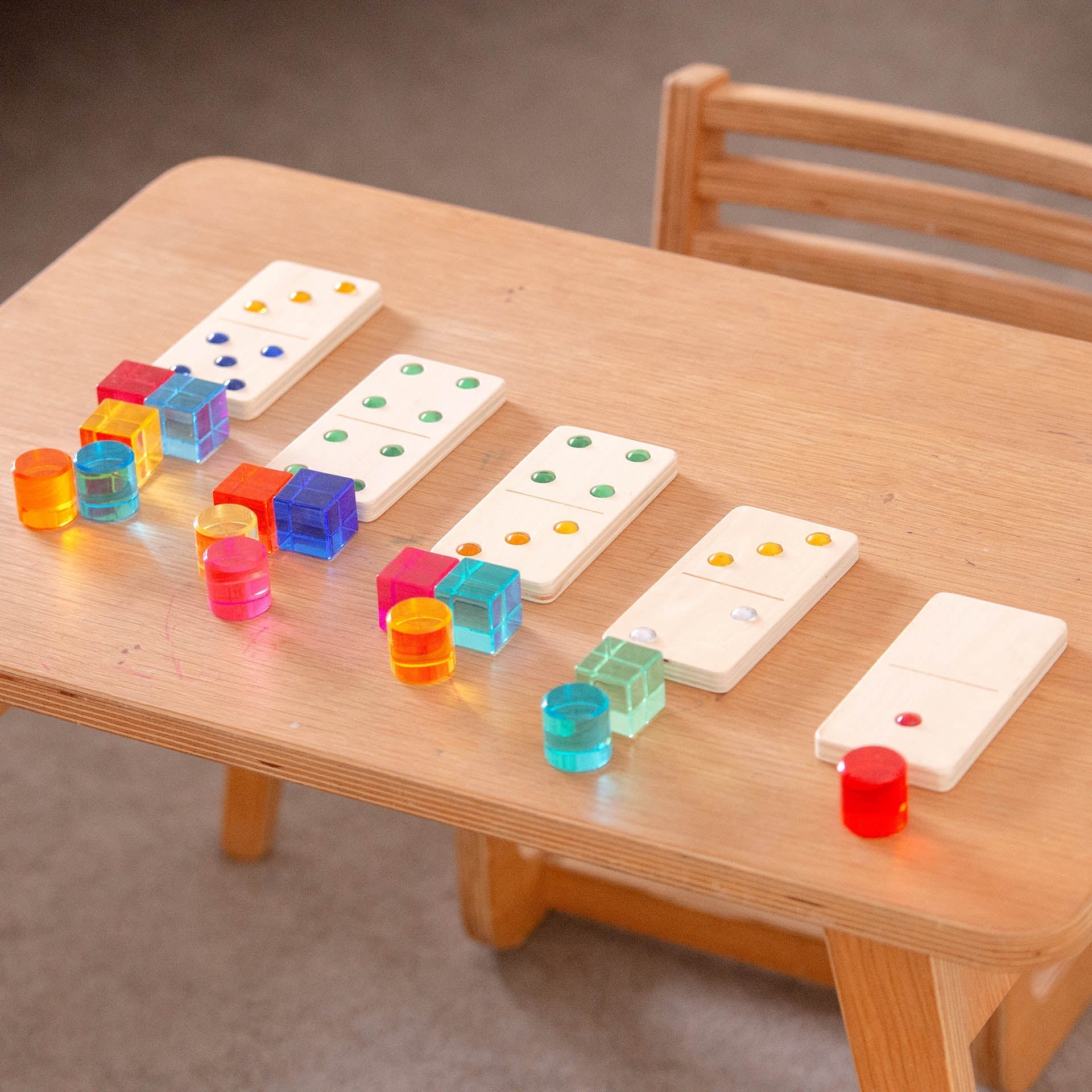 TickiT - Houten Edelsteen Domino (28 stuks)