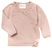 Engel Natur - Wol/Zijde Baby Overslag Shirt - Oudroze