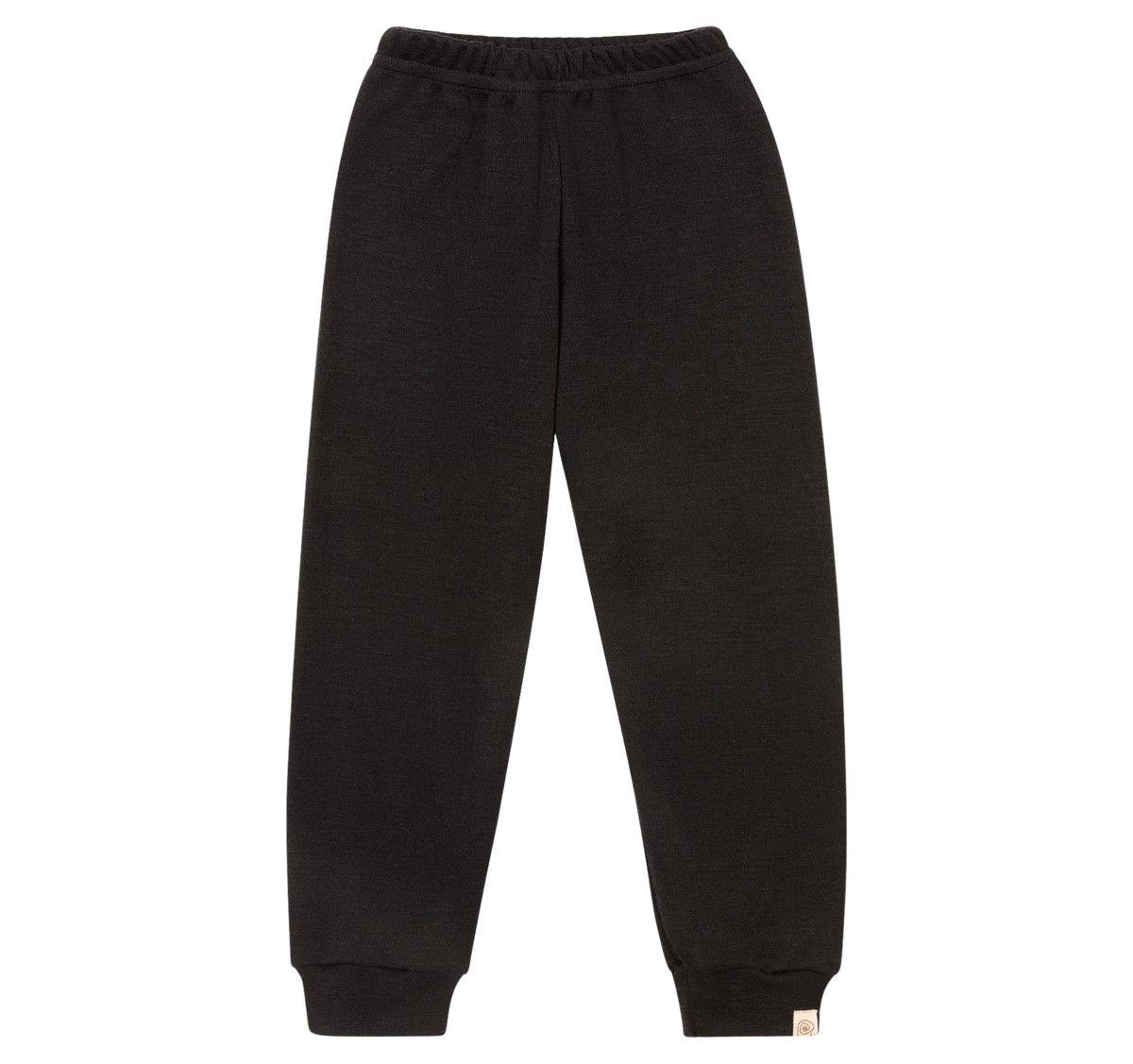 Engel Natur - Wol/Zijde Kinder Joggingbroek - Zwart