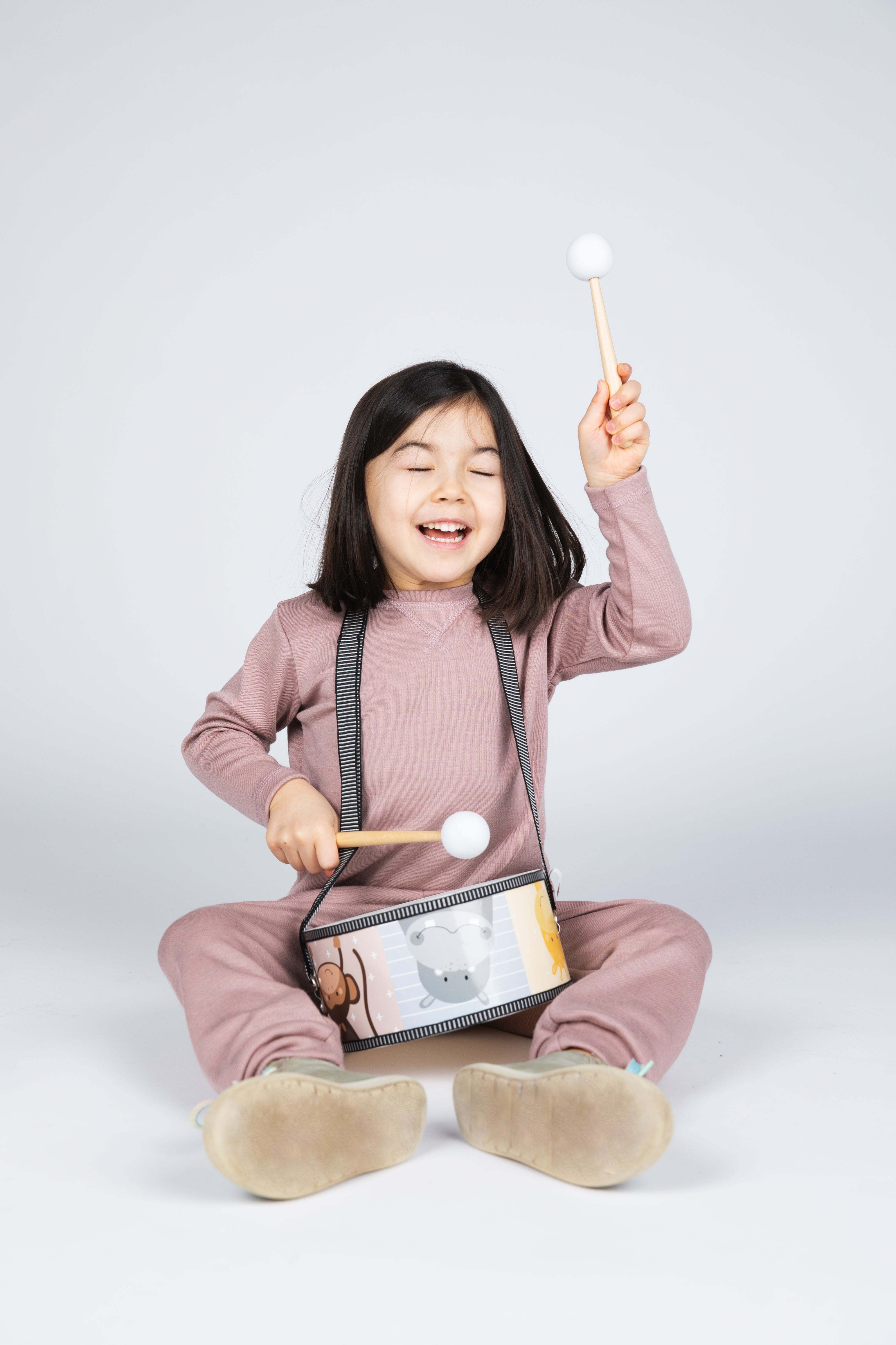 Engel Natur - Wol/Zijde Kinder Joggingbroek - Oudroze