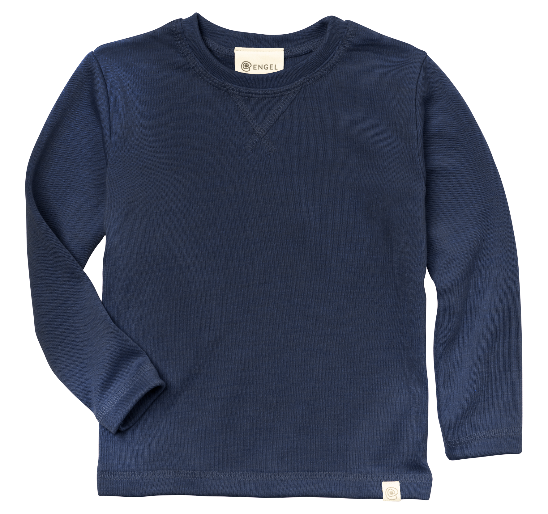Engel Natur - Wol/Zijde Kinder Sweatshirt, Lange Mouw - Marine