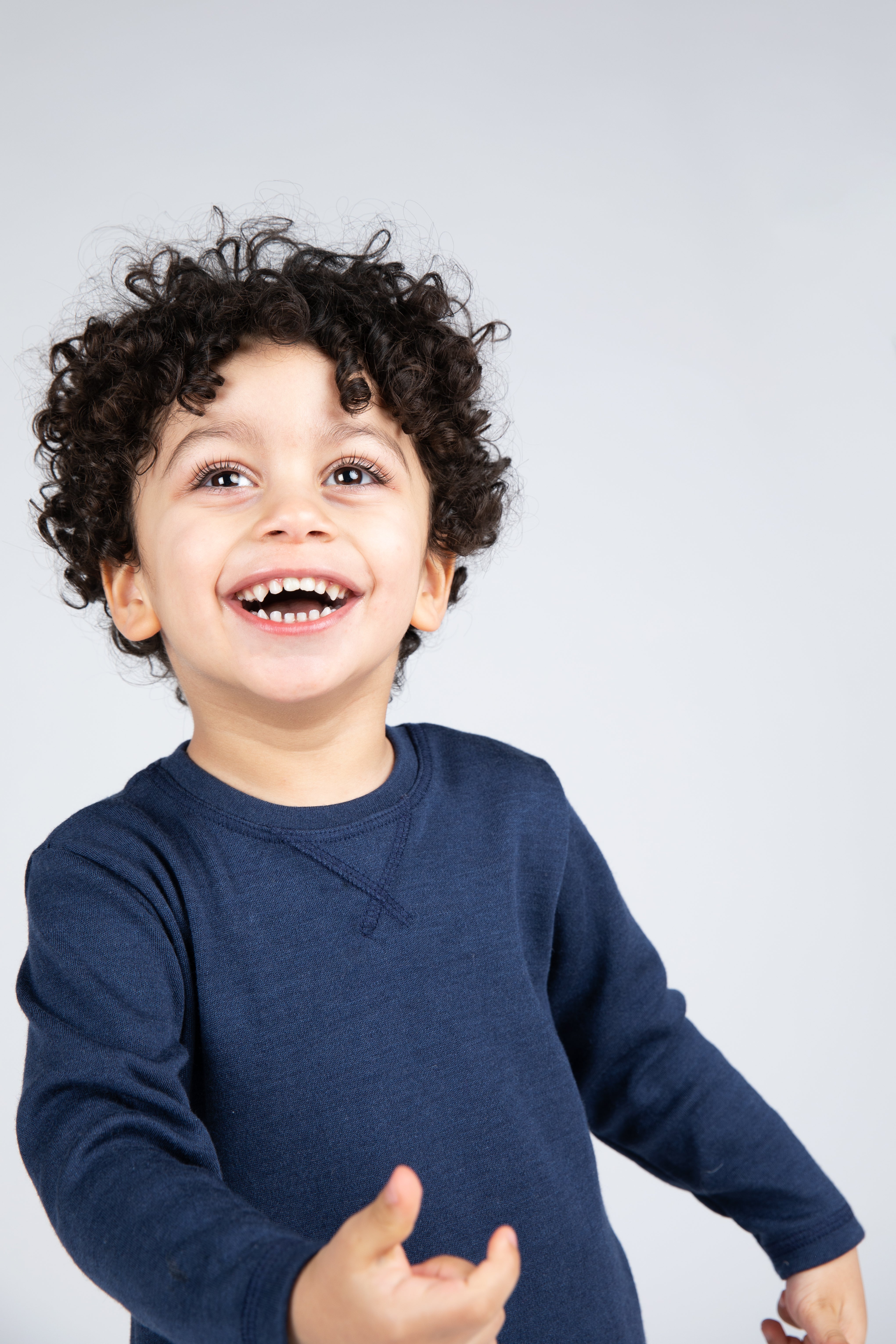 Engel Natur - Wol/Zijde Kinder Sweatshirt, Lange Mouw - Marine
