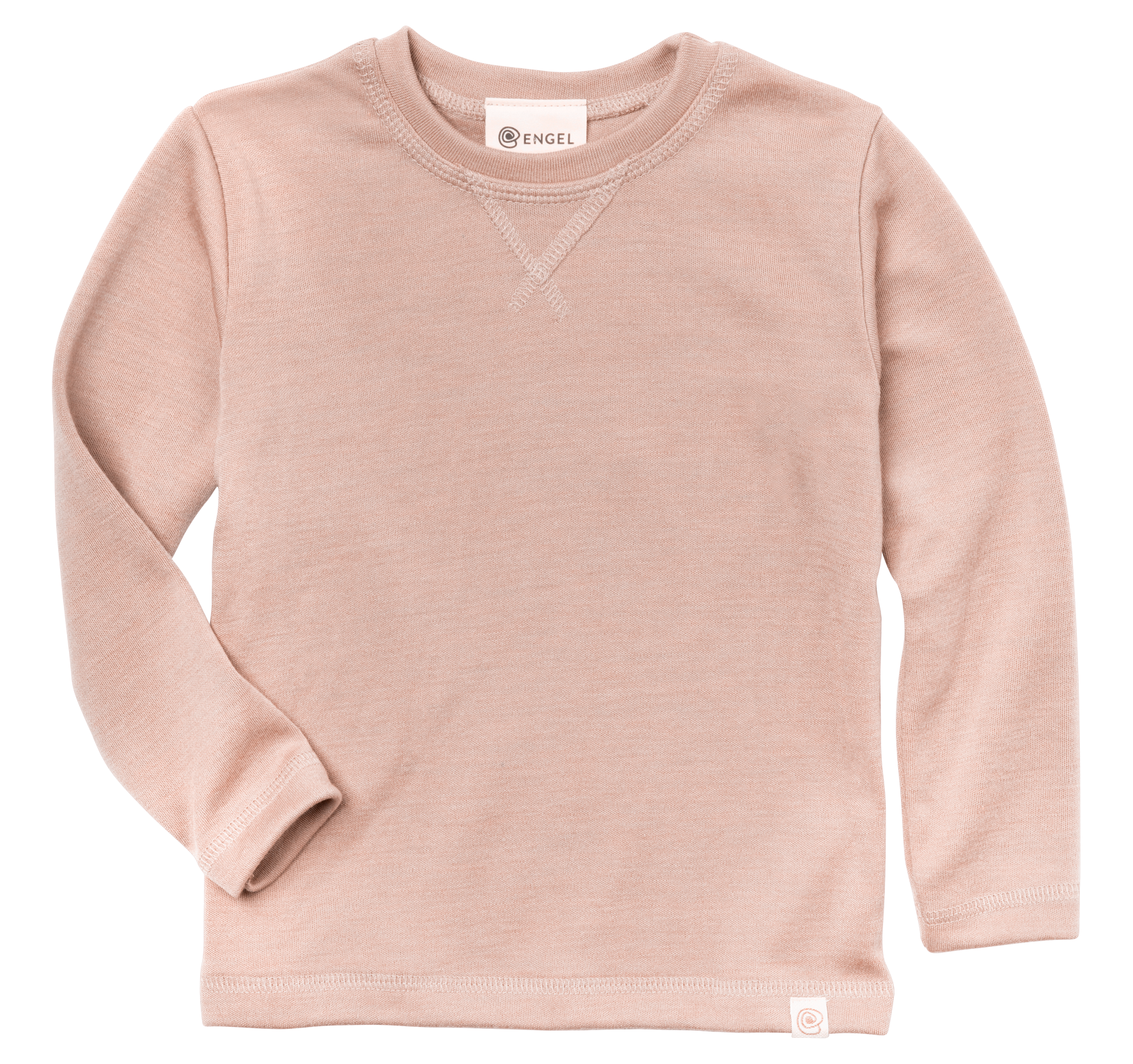 Engel Natur - Wol/Zijde Kinder Sweatshirt, Lange Mouw - Oudroze