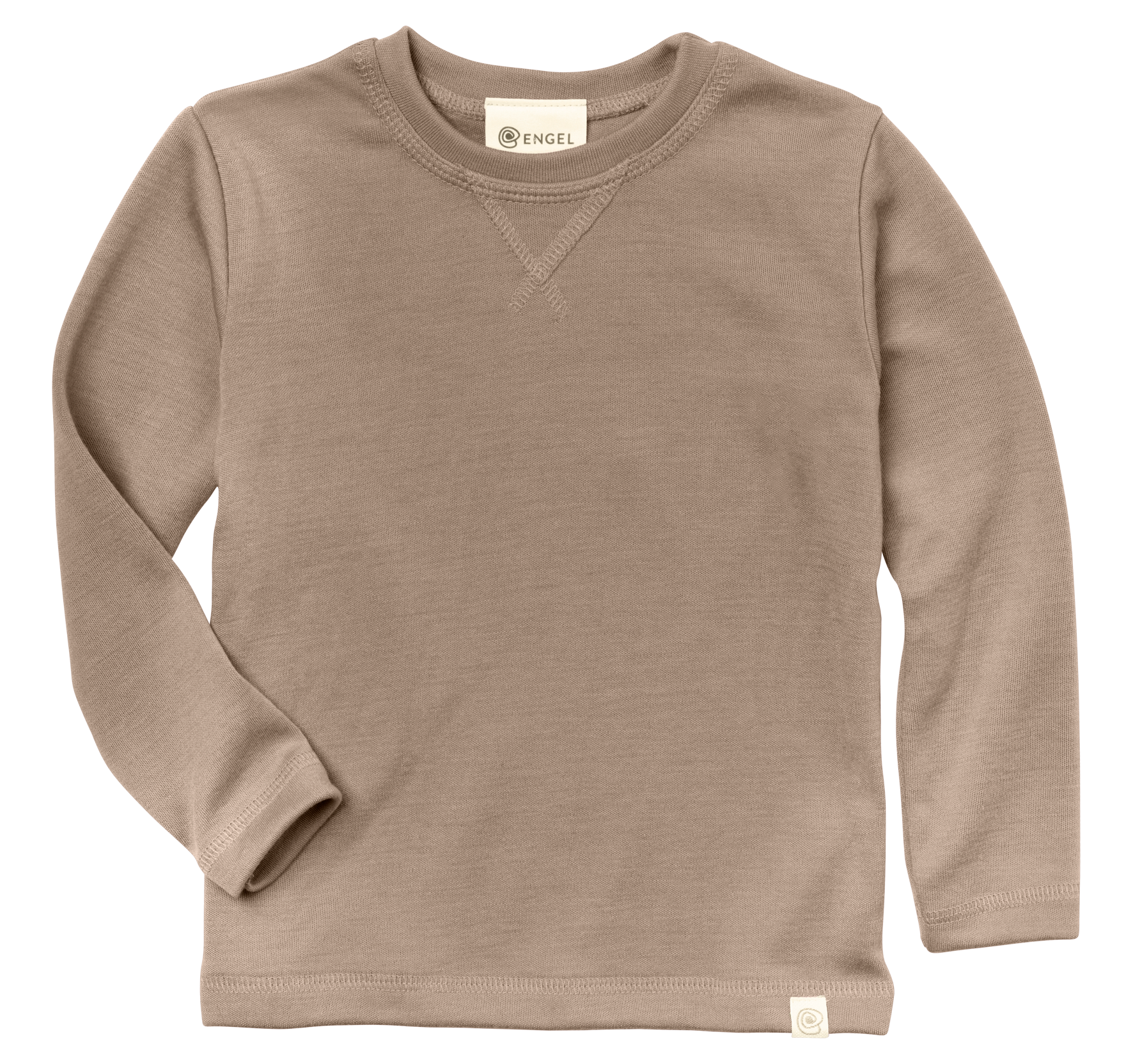 Engel Natur - Wol/Zijde Kinder Sweatshirt, Lange Mouw - Zand