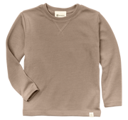 Engel Natur - Wol/Zijde Kinder Sweatshirt, Lange Mouw - Zand