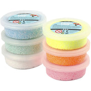Foam Clay® - 6 bakjes glitter pastel zelfhardende klei