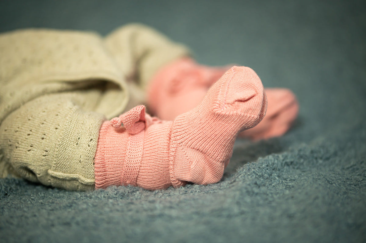 Hirsch Natur babysokjes biologisch katoen rosa