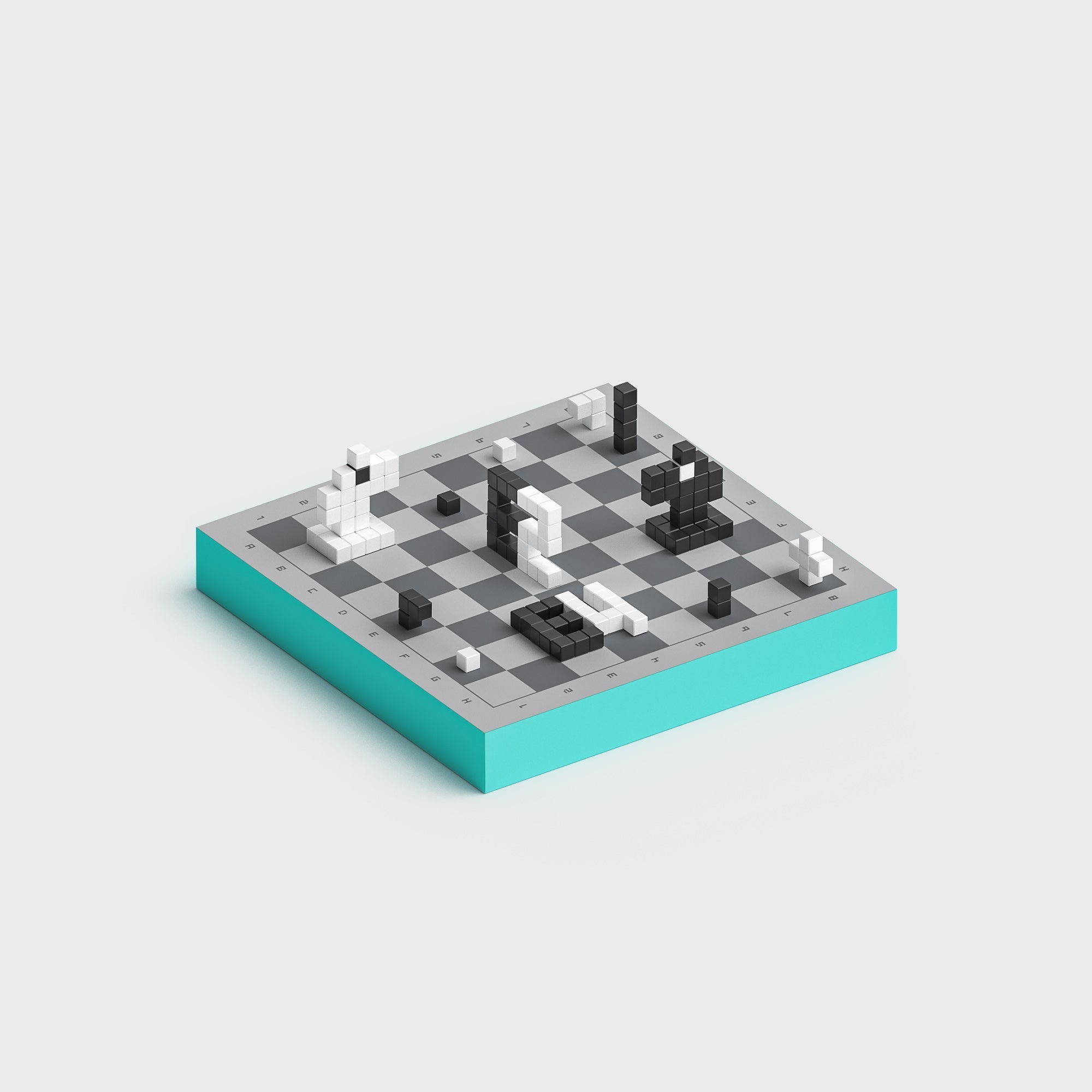 Pixio - Boardgame Pixel Art Chess - 70 magneetblokjes