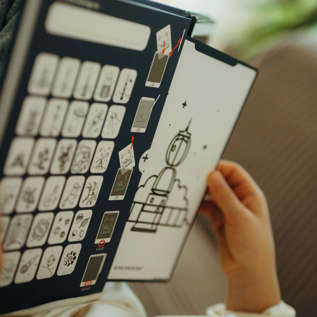 Kidywolf - Kidydraw-mini refill navulling - 60 kaarten dinosaurs and galaxy