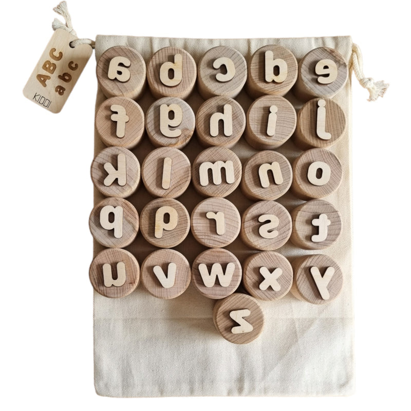 Kiddi - Houten stempelset Letters – dubbelzijdig