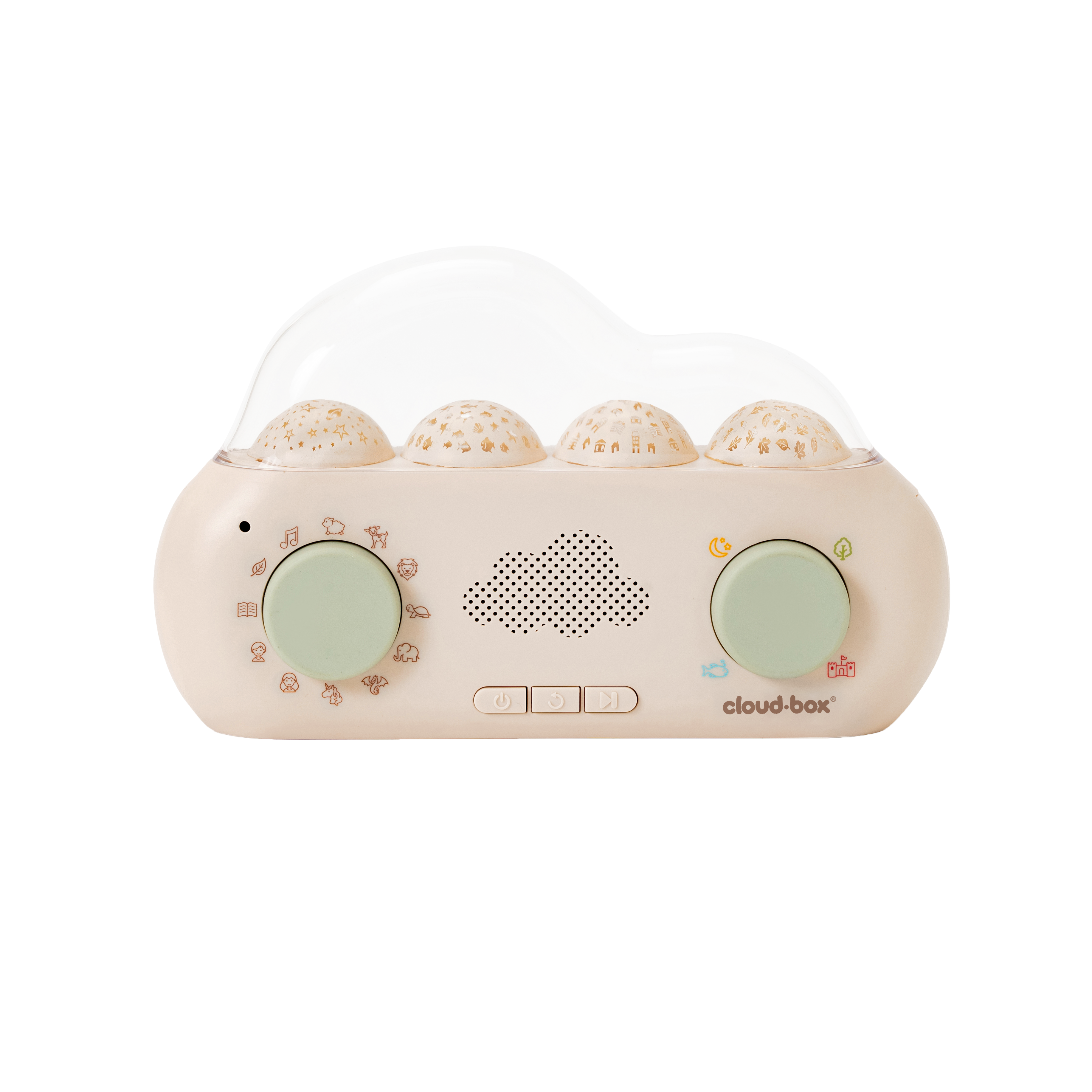 Cloud B - CloudBox™ Verhalen, white noise lichtprojecties - Nederlands & Frans