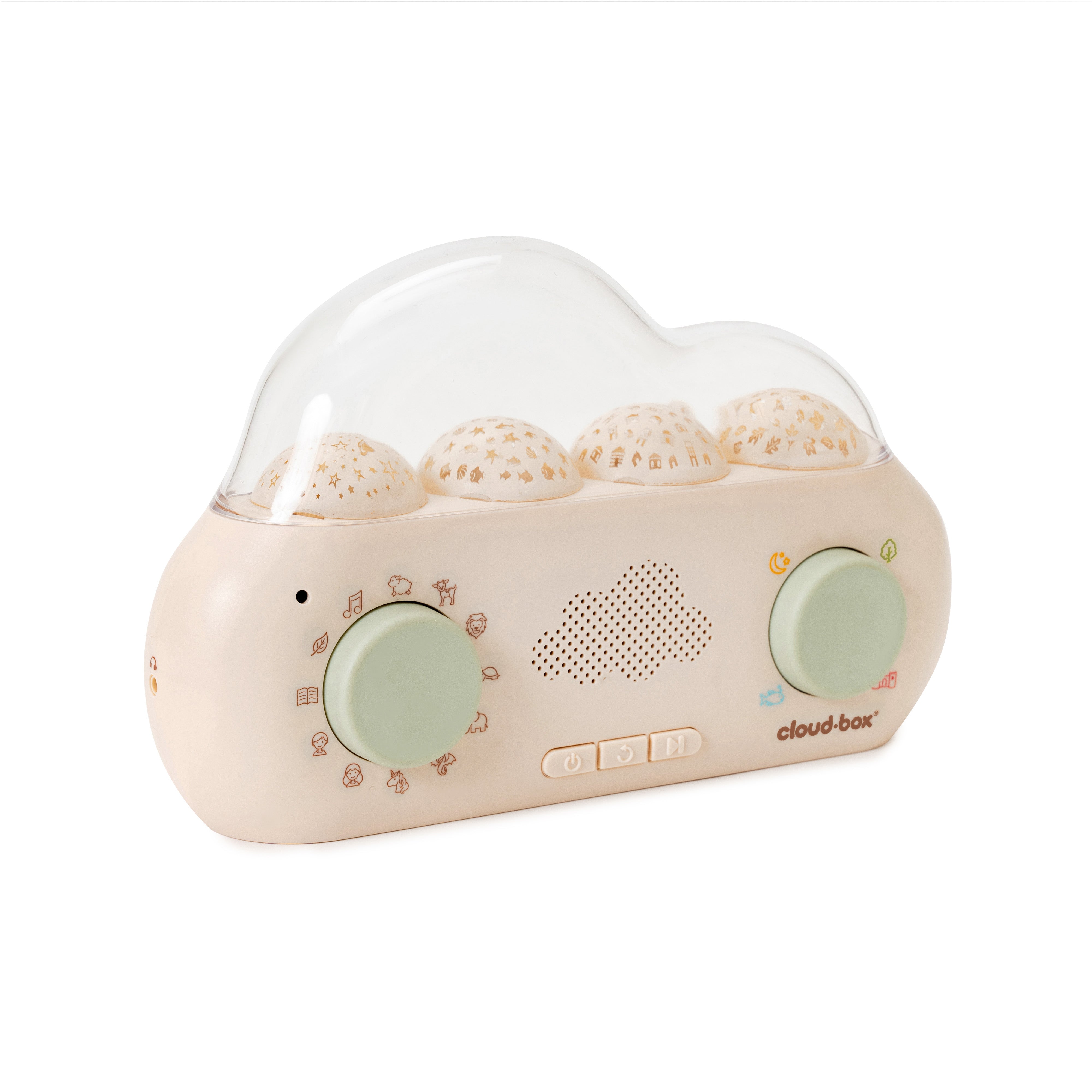 Cloud B - CloudBox™ Verhalen, white noise lichtprojecties - Nederlands & Frans
